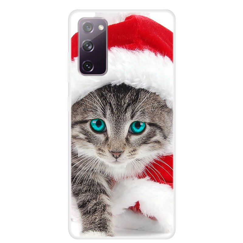 Pattern Printing TPU Phone Soft Case for Samsung Galaxy S20 FE 4G/5G/2022/S20 Lite - Cat