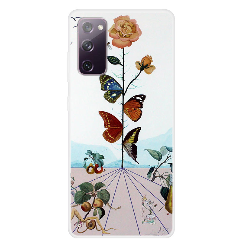 Pattern Printing TPU Phone Soft Case for Samsung Galaxy S20 FE 4G/5G/2022/S20 Lite - Butterfly