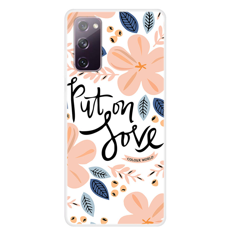 Pattern Printing TPU Phone Soft Case for Samsung Galaxy S20 FE 4G/5G/2022/S20 Lite - Flower