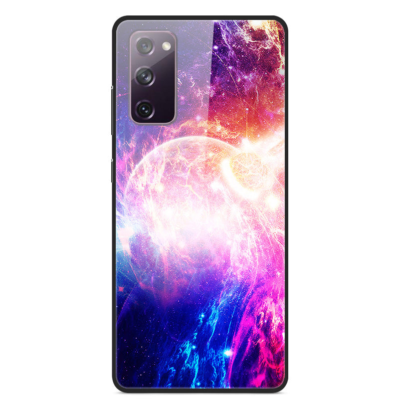 Pattern Printing for Samsung Galaxy S20 FE 4G/5G/2022/S20 Lite Glass + PC + TPU Hybrid Case - Collide