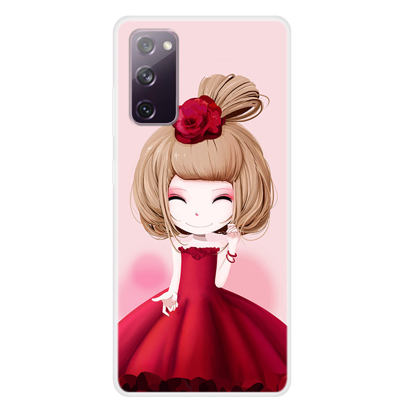 For Samsung Galaxy S20 FE 4G/5G/S20 Lite/S20 FE 2022 Pattern Printing TPU Phone Case - Girl