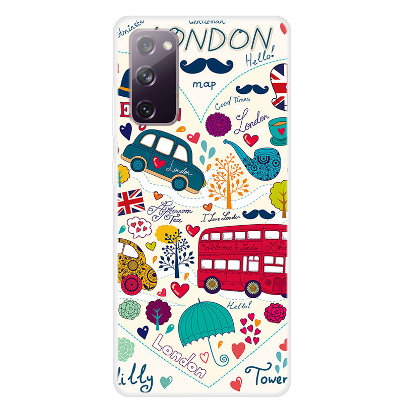 For Samsung Galaxy S20 FE 4G/5G/S20 Lite/S20 FE 2022 Pattern Printing TPU Phone Case - Car