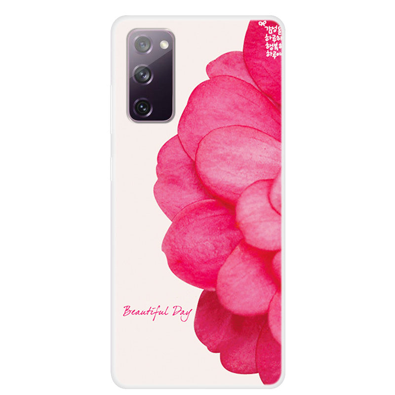 For Samsung Galaxy S20 FE 4G/5G/S20 Lite/S20 FE 2022 Pattern Printing TPU Phone Case - Rose Flower