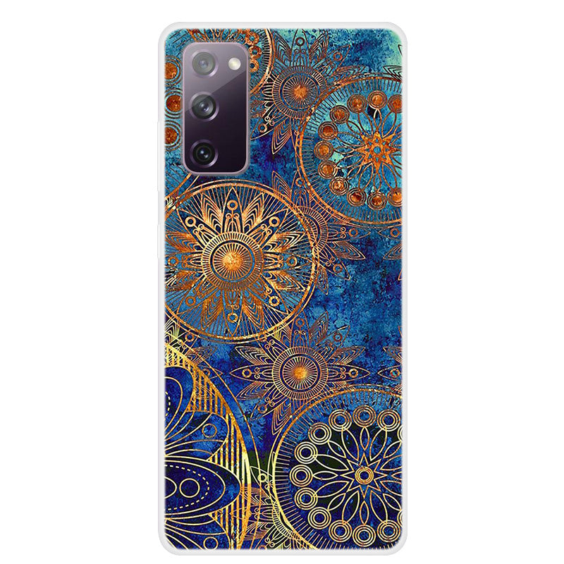 For Samsung Galaxy S20 FE 4G/5G/S20 Lite/S20 FE 2022 Pattern Printing TPU Phone Case - Flower Pattern