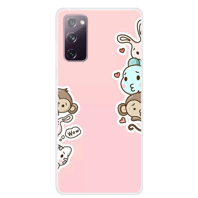 Patterned TPU Soft Case for Samsung Galaxy S20 FE/S20 Fan Edition/S20 FE 5G/S20 Fan Edition 5G - Monkey