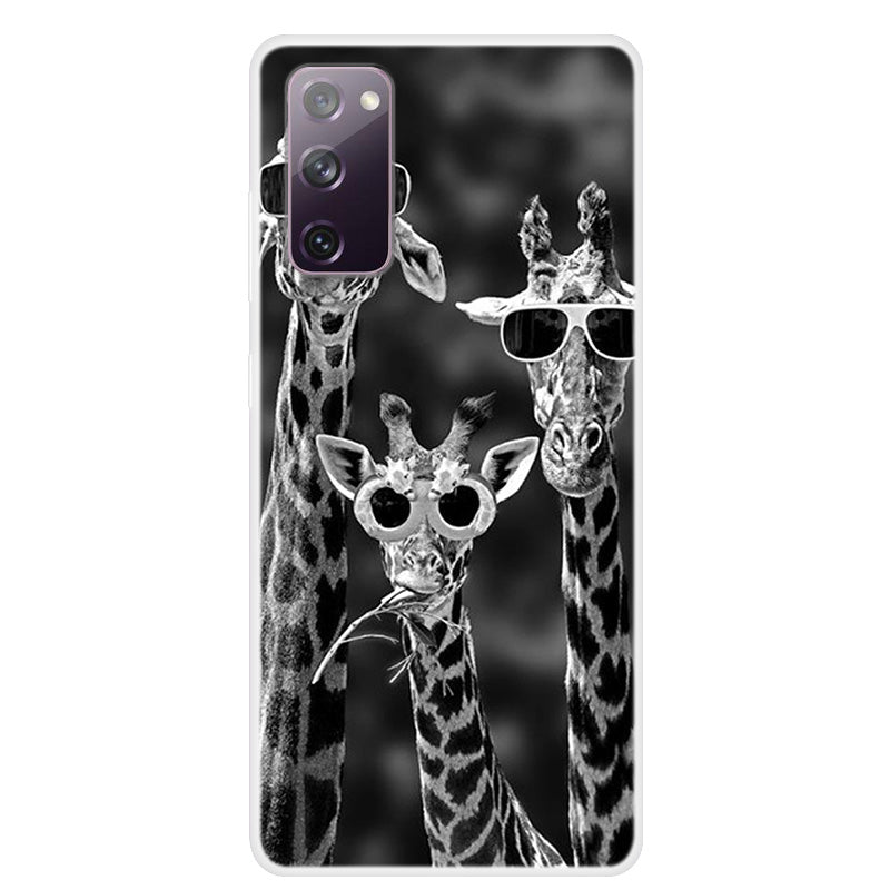 Patterned TPU Soft Case for Samsung Galaxy S20 FE/S20 Fan Edition/S20 FE 5G/S20 Fan Edition 5G - Giraffe