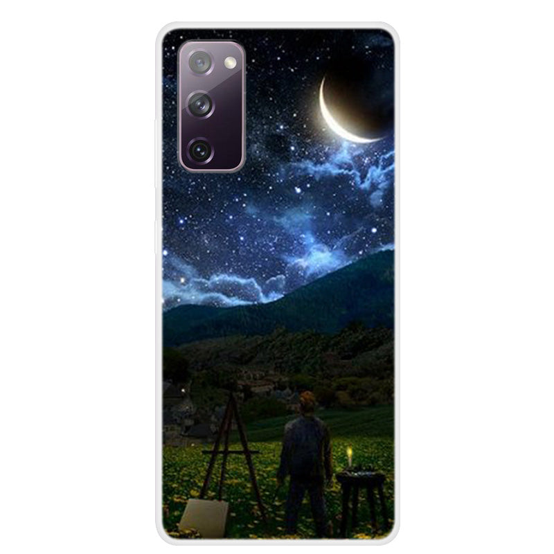 Patterned TPU Soft Case for Samsung Galaxy S20 FE/S20 Fan Edition/S20 FE 5G/S20 Fan Edition 5G - Night Sky