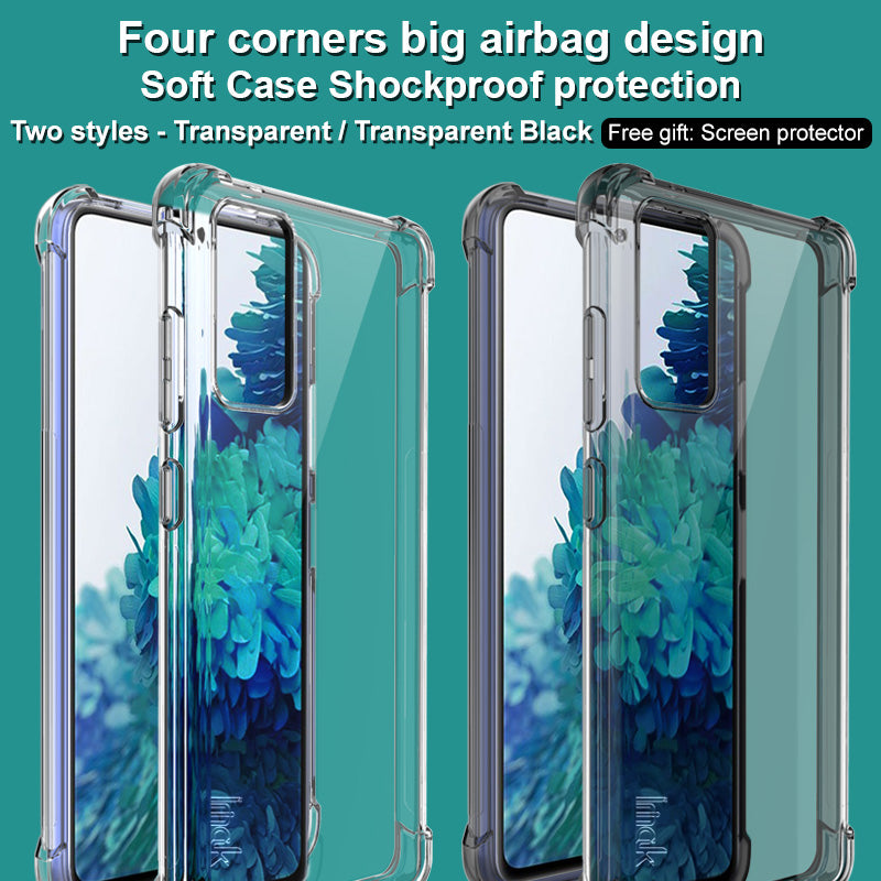 IMAK Airbag Shockproof TPU Shell + Screen Film for Samsung Galaxy S20 Lite / S20 FE/S20 Fan Edition / S20 FE 5G/S20 Fan Edition 5G - Transparent