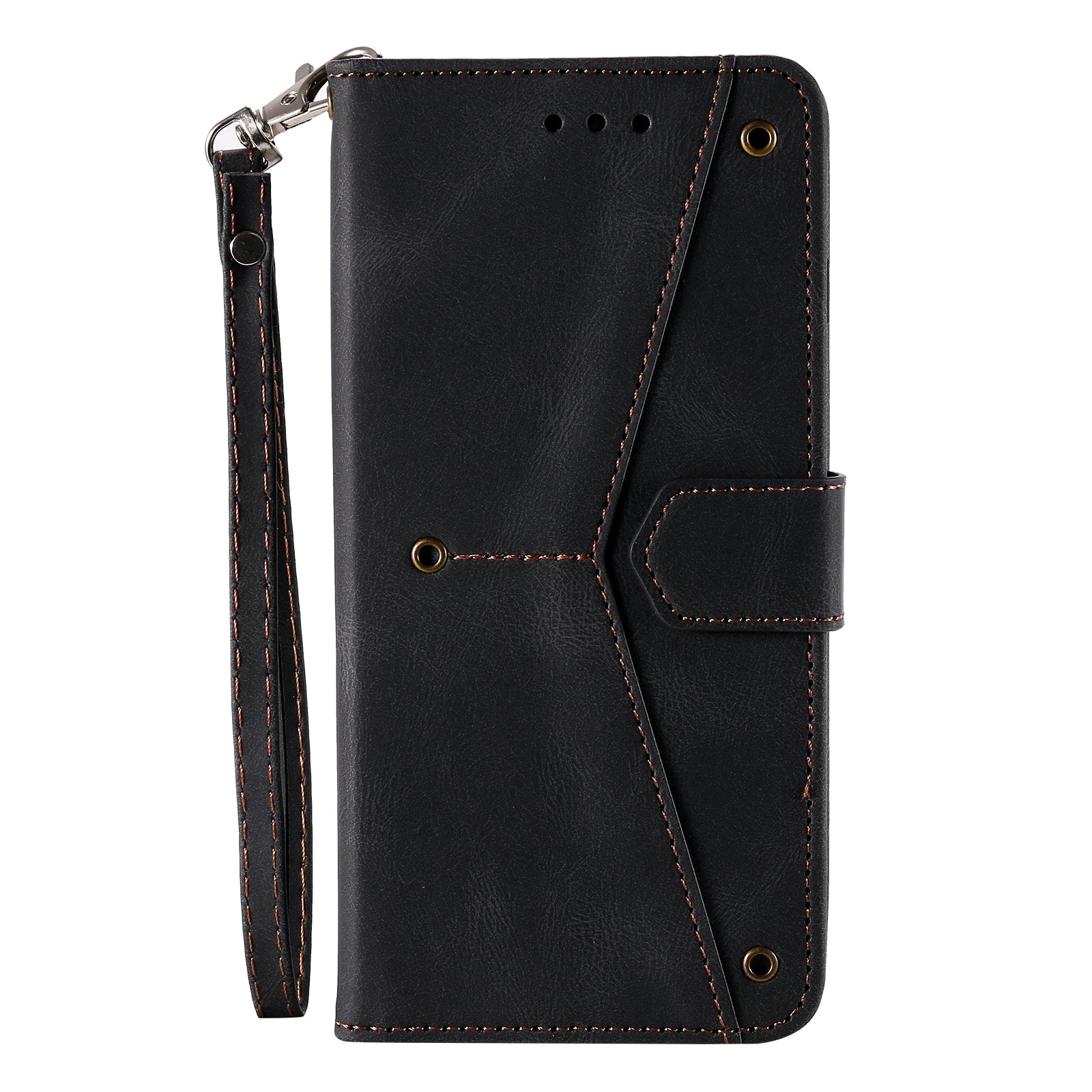 Splicing Skin-touch Wallet Stand Leather Case for Samsung Galaxy S20 FE/S20 Fan Edition/S20 FE 5G/S20 Fan Edition 5G - Black