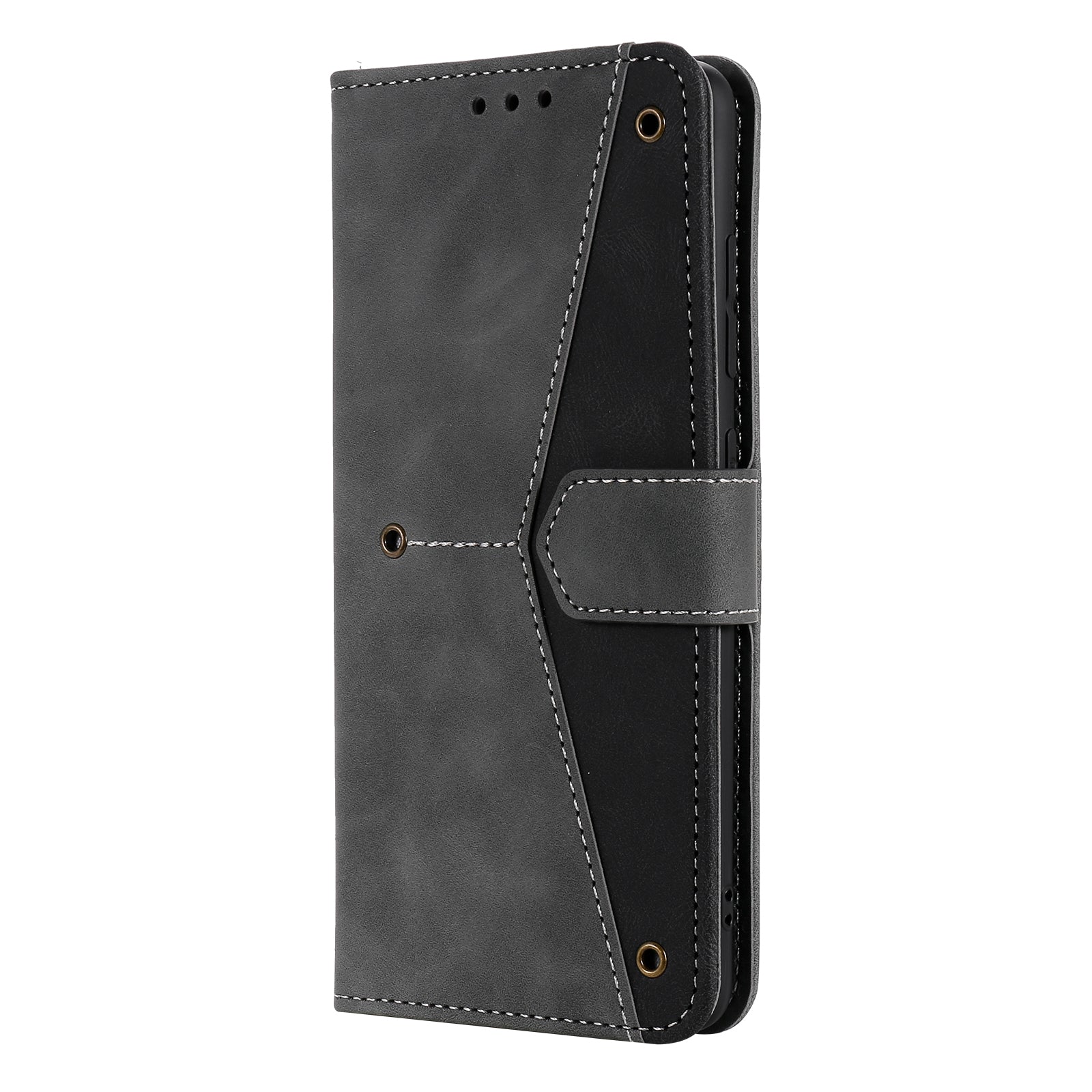 Splicing Skin-touch Wallet Stand Leather Case for Samsung Galaxy S20 FE/S20 Fan Edition/S20 FE 5G/S20 Fan Edition 5G - Grey