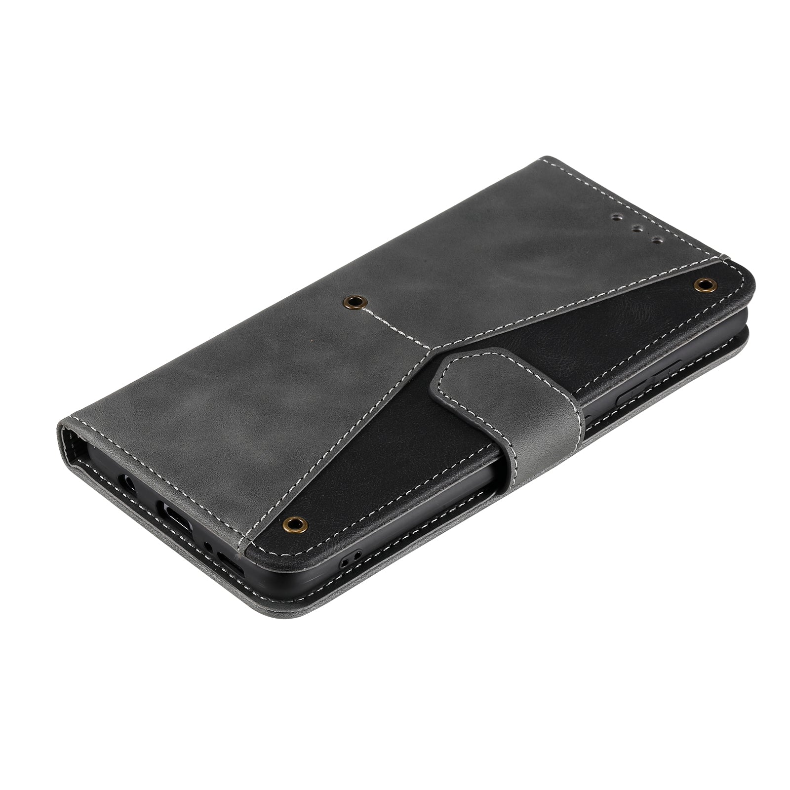 Splicing Skin-touch Wallet Stand Leather Case for Samsung Galaxy S20 FE/S20 Fan Edition/S20 FE 5G/S20 Fan Edition 5G - Grey