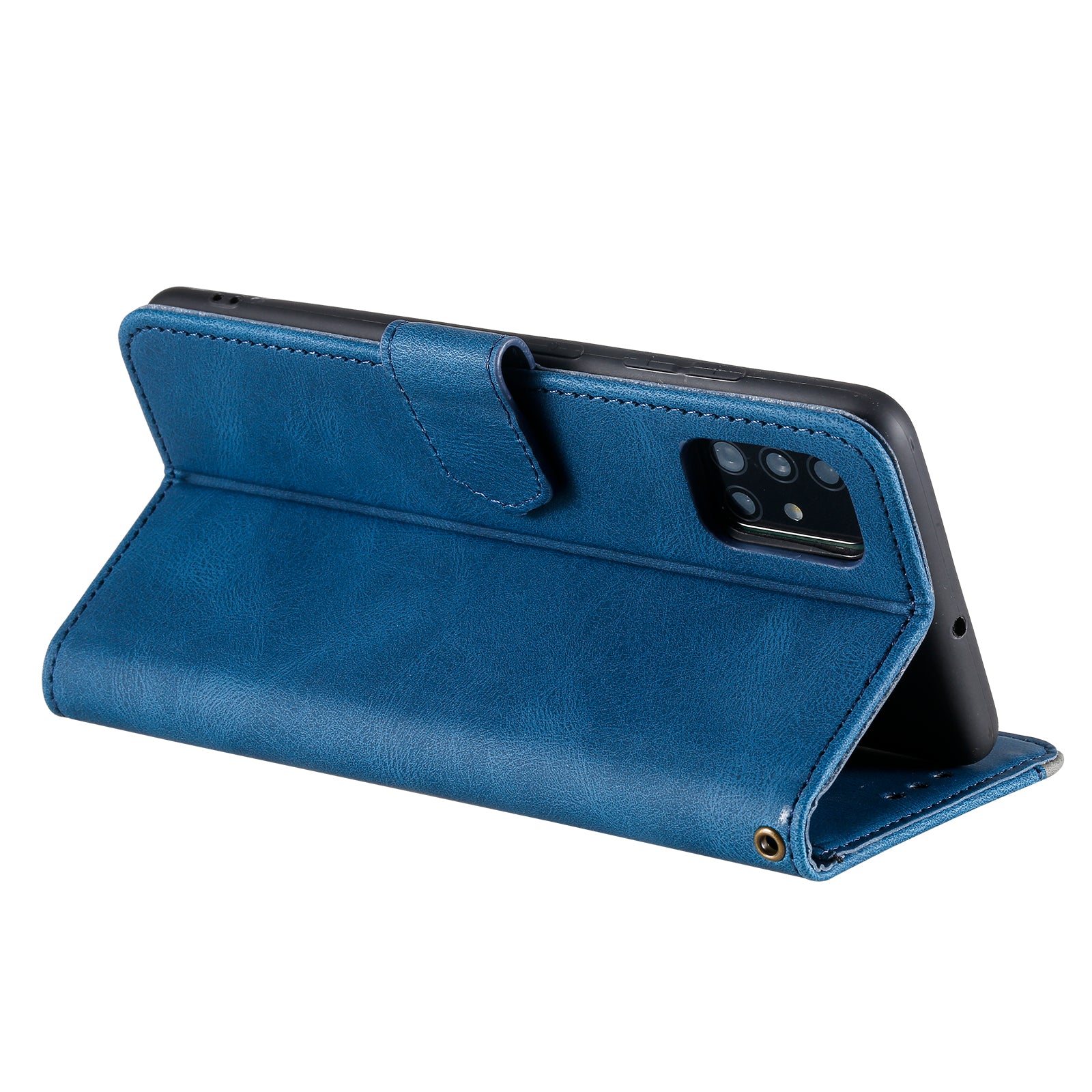 Splicing Skin-touch Wallet Stand Leather Case for Samsung Galaxy S20 FE/S20 Fan Edition/S20 FE 5G/S20 Fan Edition 5G - Blue