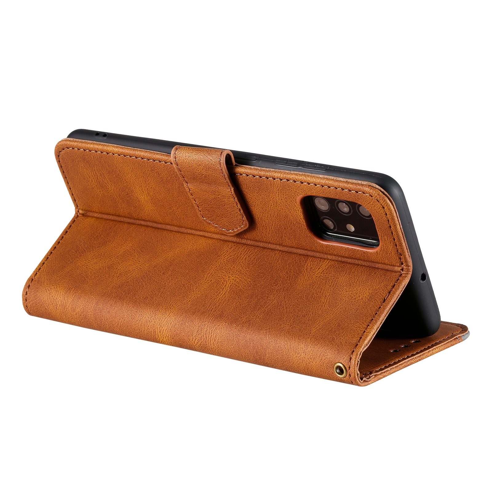 Splicing Skin-touch Wallet Stand Leather Case for Samsung Galaxy S20 FE/S20 Fan Edition/S20 FE 5G/S20 Fan Edition 5G - Brown