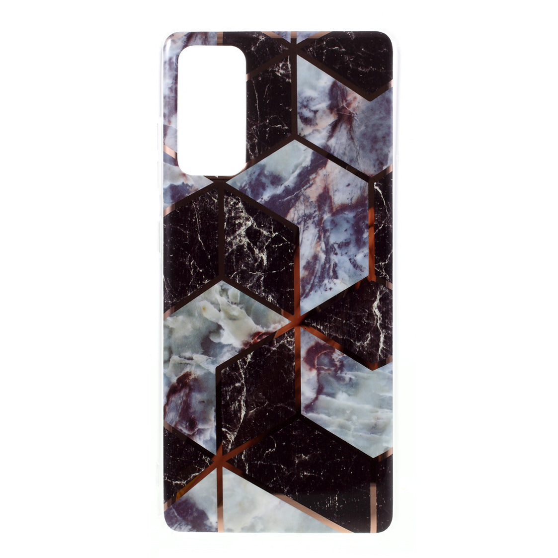 Splicing Marble Pattern for Samsung Galaxy S20 FE 4G/5G/2022/S20 Lite Plating IMD TPU Case - Style A