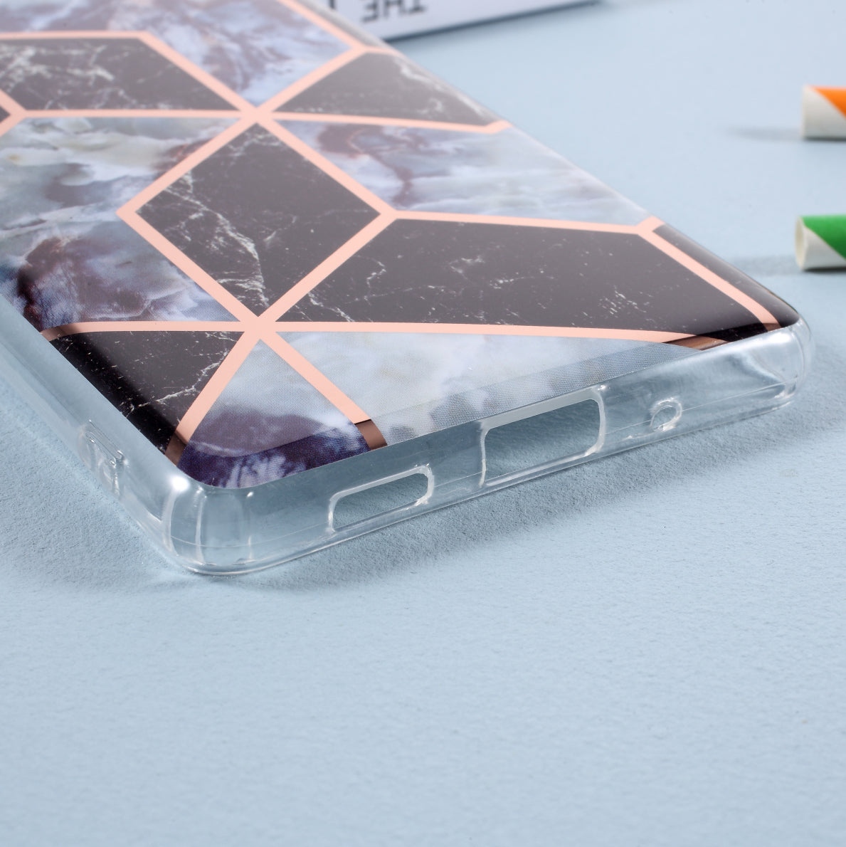 Splicing Marble Pattern for Samsung Galaxy S20 FE 4G/5G/2022/S20 Lite Plating IMD TPU Case - Style A