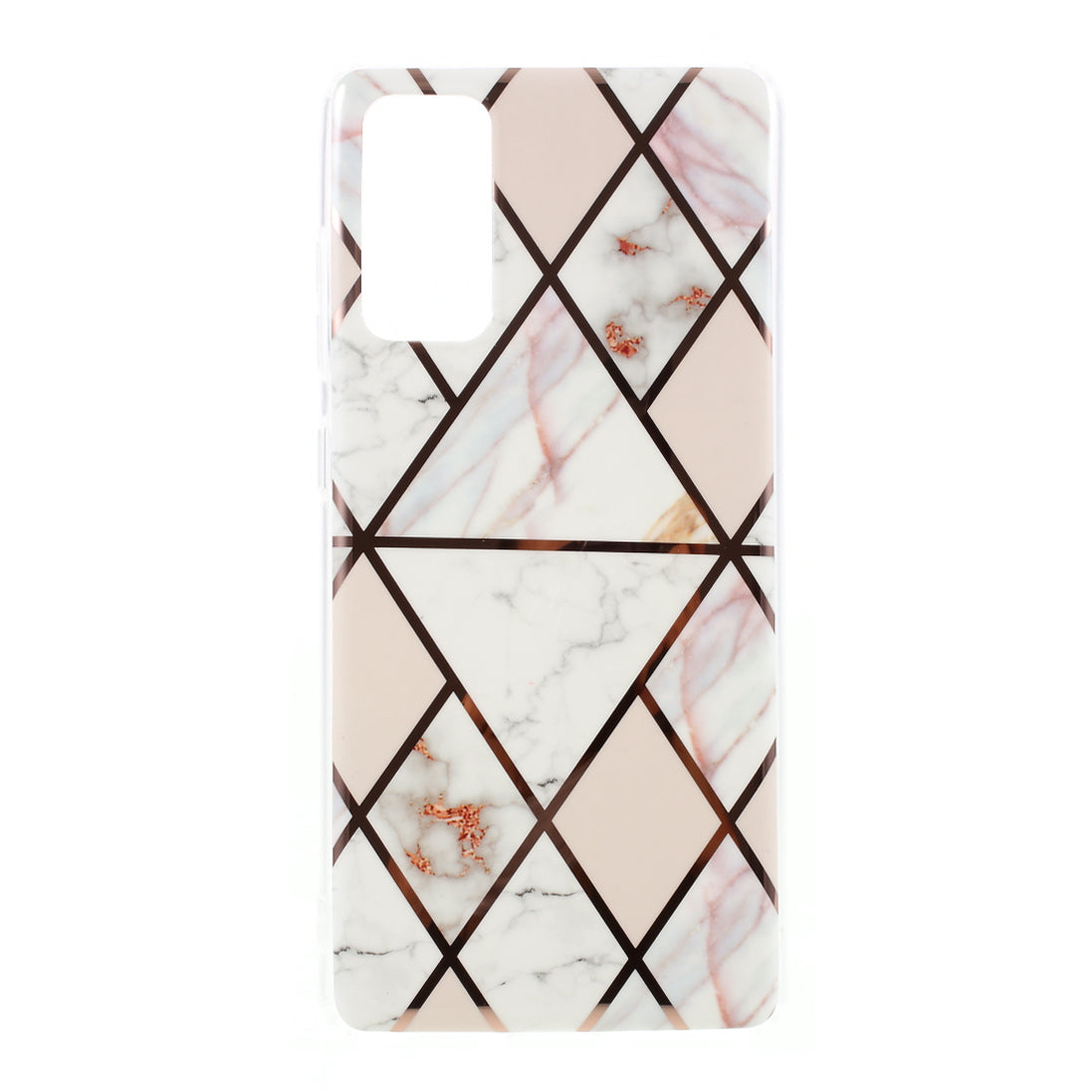 Splicing Marble Pattern for Samsung Galaxy S20 FE 4G/5G/2022/S20 Lite Plating IMD TPU Case - Style F