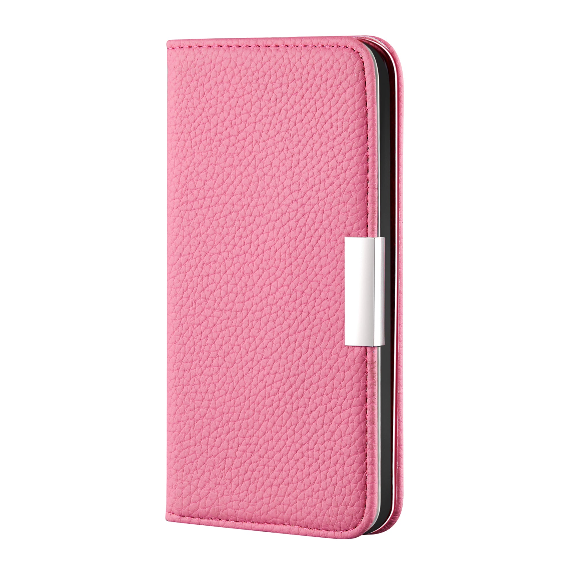 Metal Buckle Automatic absorption Litchi Skin Leather Cover with Card Holder for Samsung Galaxy S20 FE 4G/5G/2022/S20 Lite - Pink