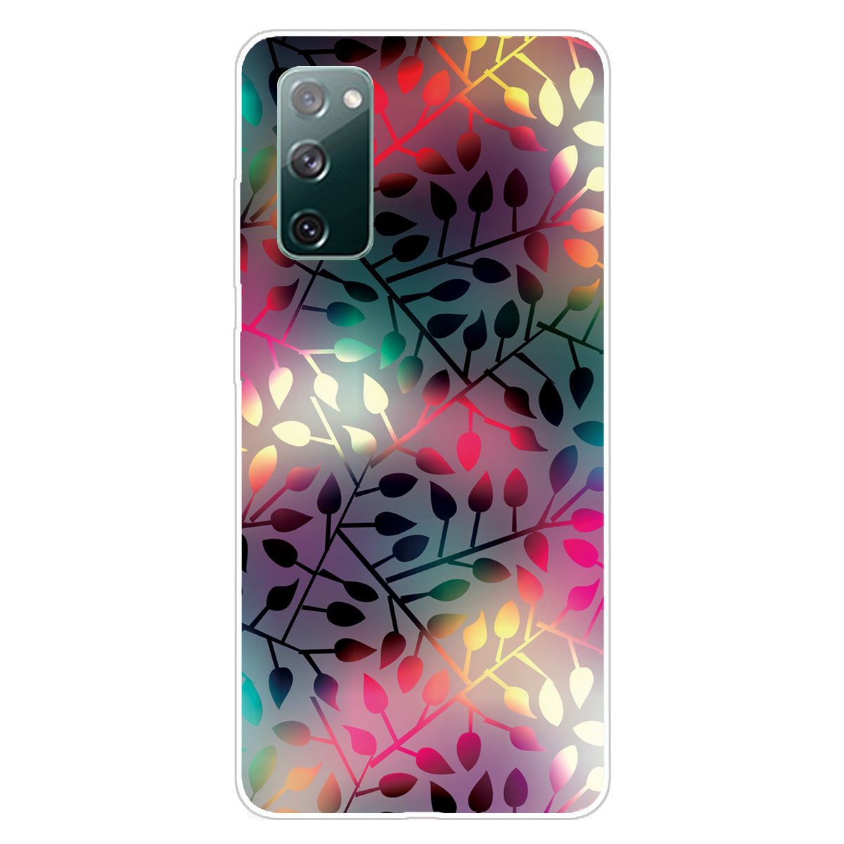 High Transmittance Patterned Shell for Samsung Galaxy S20 FE 4G/5G/2022/S20 Lite TPU Case - Leaf