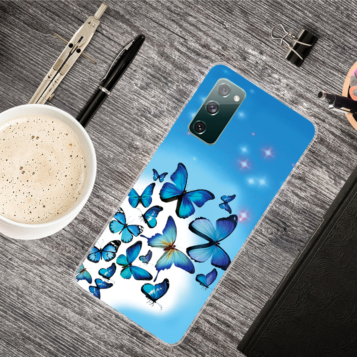 High Transmittance Patterned Shell for Samsung Galaxy S20 FE 4G/5G/2022/S20 Lite TPU Case - Beautiful Butterfly