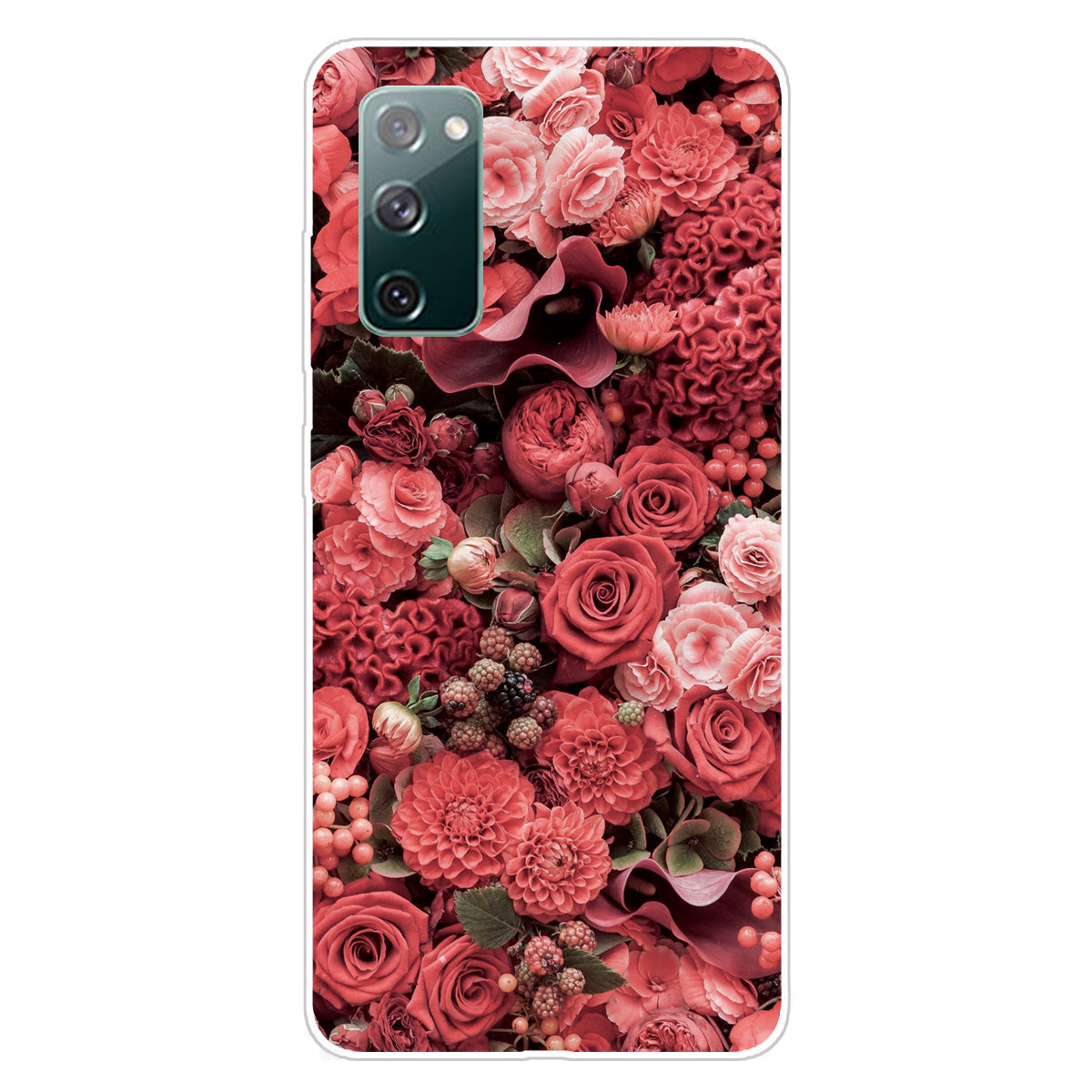 High Transmittance Patterned Shell for Samsung Galaxy S20 FE 4G/5G/2022/S20 Lite TPU Case - Rose