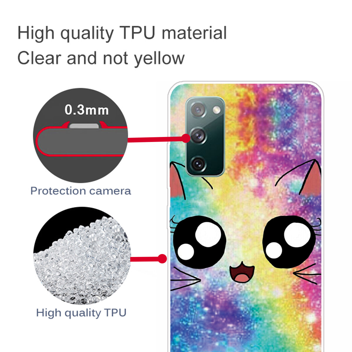 High Transmittance Patterned Shell for Samsung Galaxy S20 FE 4G/5G/2022/S20 Lite TPU Case - Cute Pattern