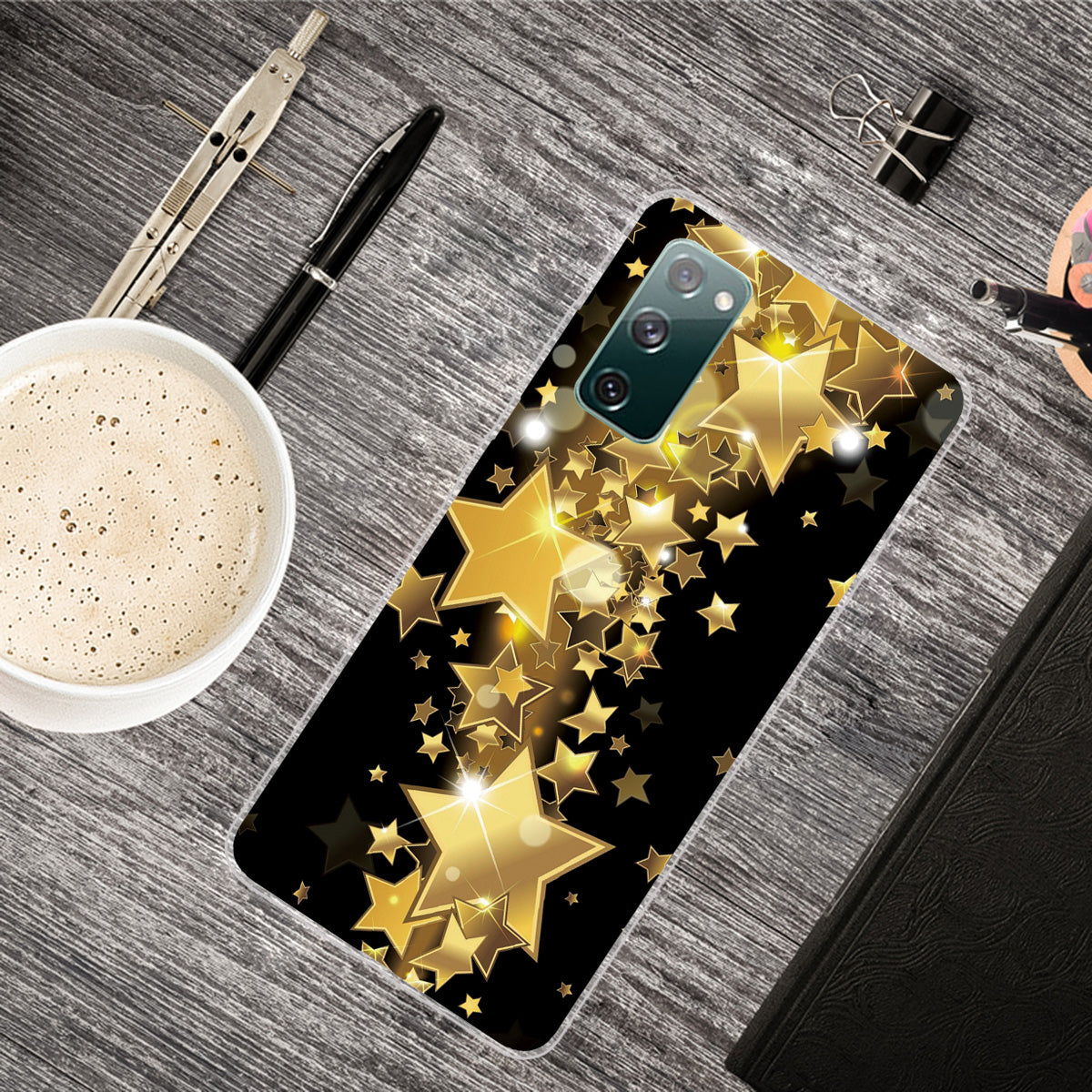 High Transmittance Patterned Shell for Samsung Galaxy S20 FE 4G/5G/2022/S20 Lite TPU Case - Star