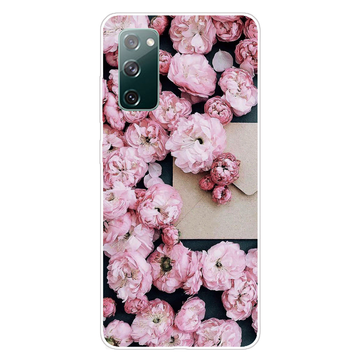 High Transmittance Patterned Shell for Samsung Galaxy S20 FE 4G/5G/2022/S20 Lite TPU Case - Pink Flower