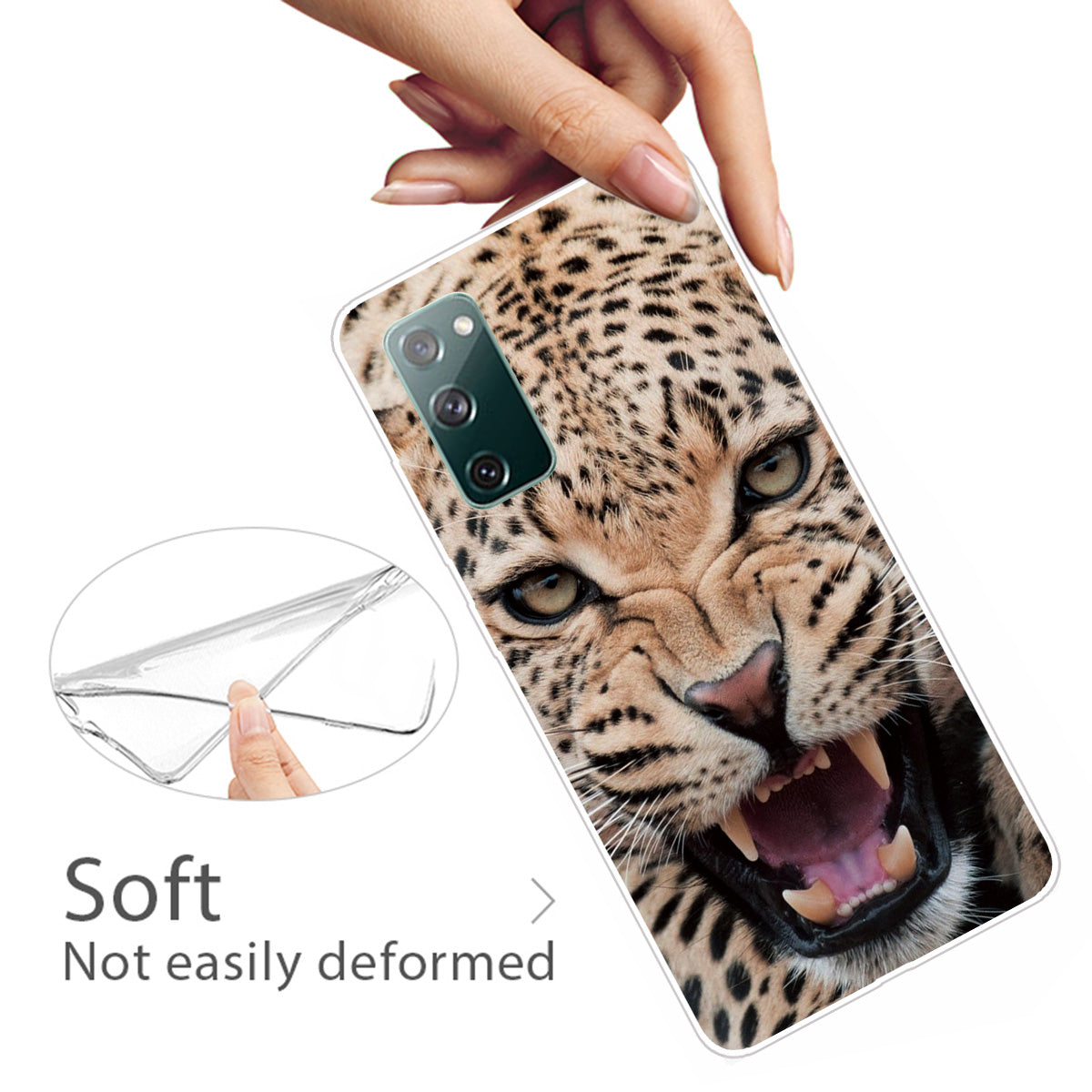 High Transmittance Patterned Shell for Samsung Galaxy S20 FE 4G/5G/2022/S20 Lite TPU Case - Leopard