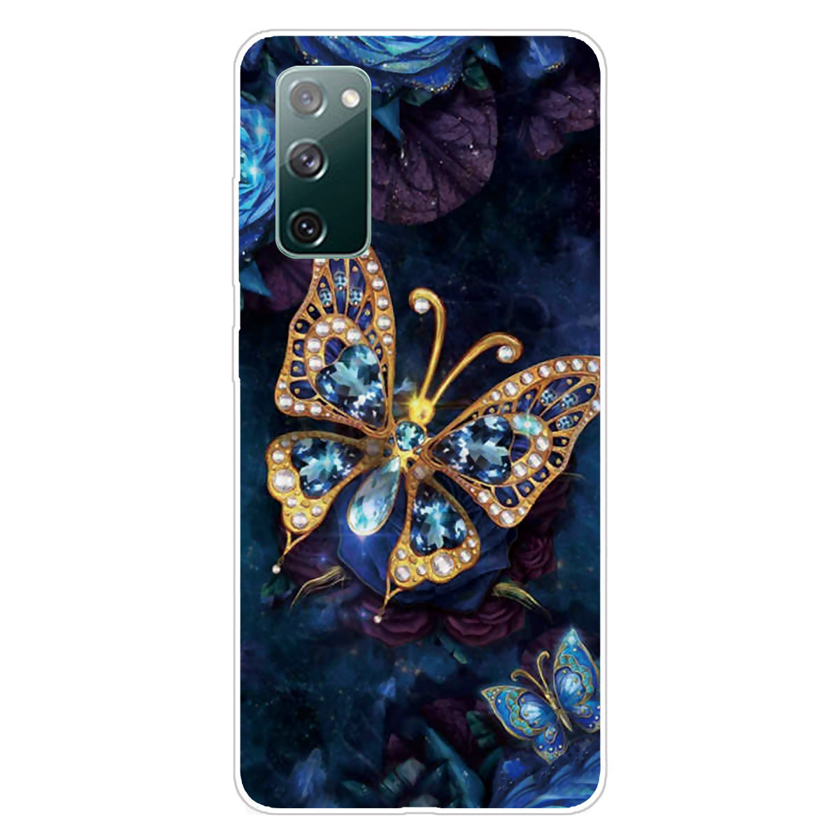 High Transmittance Patterned Shell for Samsung Galaxy S20 FE 4G/5G/2022/S20 Lite TPU Case - Vivid Butterfly