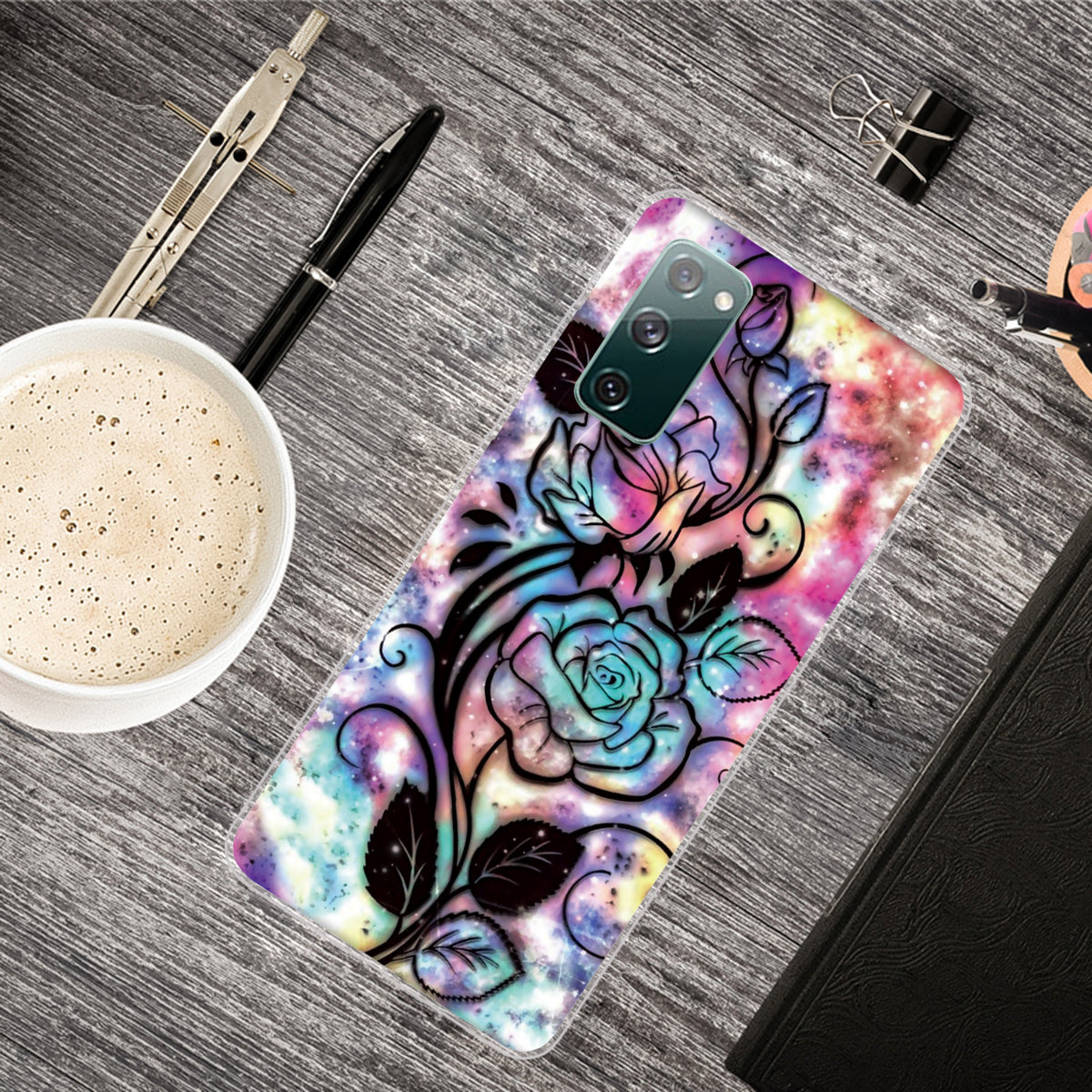 High Transmittance Patterned Shell for Samsung Galaxy S20 FE 4G/5G/2022/S20 Lite TPU Case - Flower Pattern