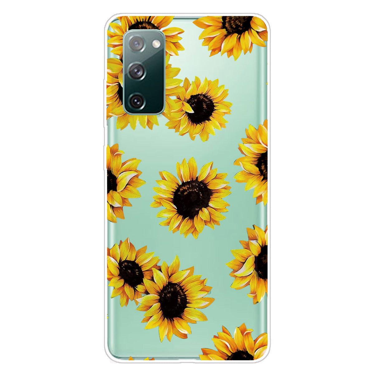 High Transmittance Patterned Shell for Samsung Galaxy S20 FE 4G/5G/2022/S20 Lite TPU Case - Sunflower