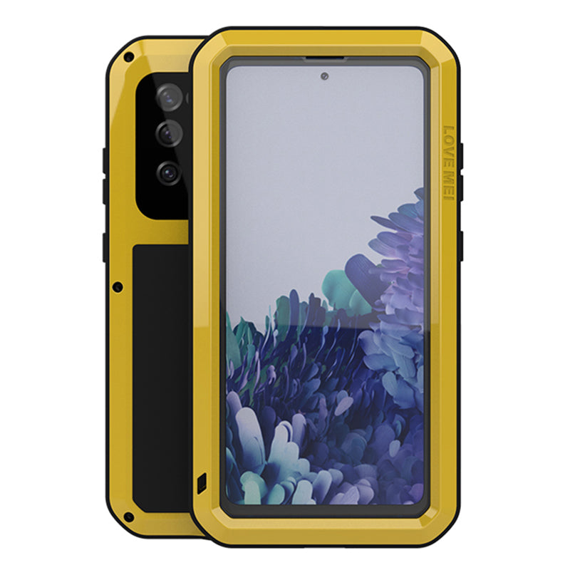 LOVE MEI Shockproof Dropproof Dustproof Protector Case for Samsung Galaxy S20 FE 4G/5G/2022/S20 Lite - Yellow