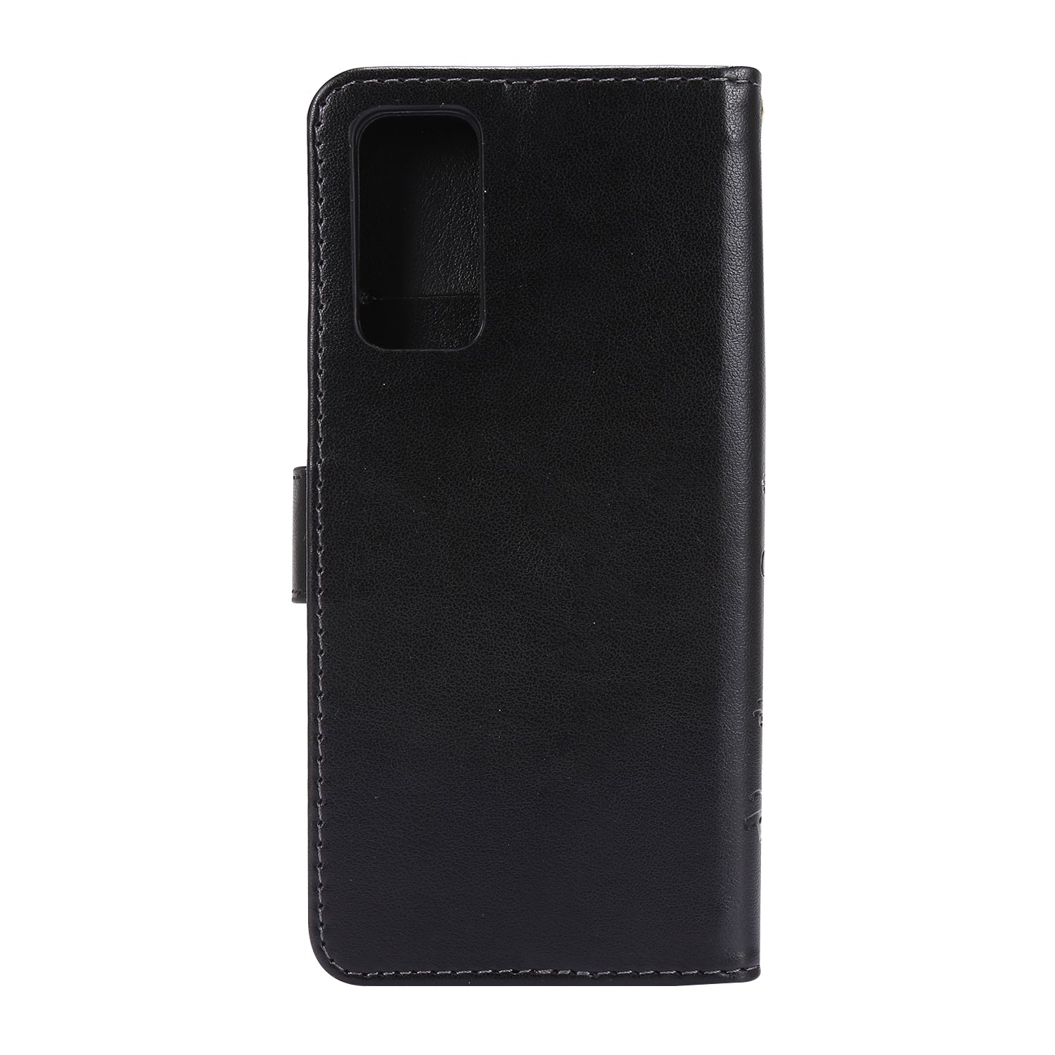 For Samsung Galaxy S20 FE 4G/5G/S20 Lite/S20 FE 2022 Butterfly Flower Imprinting Leather Wallet Case - Black