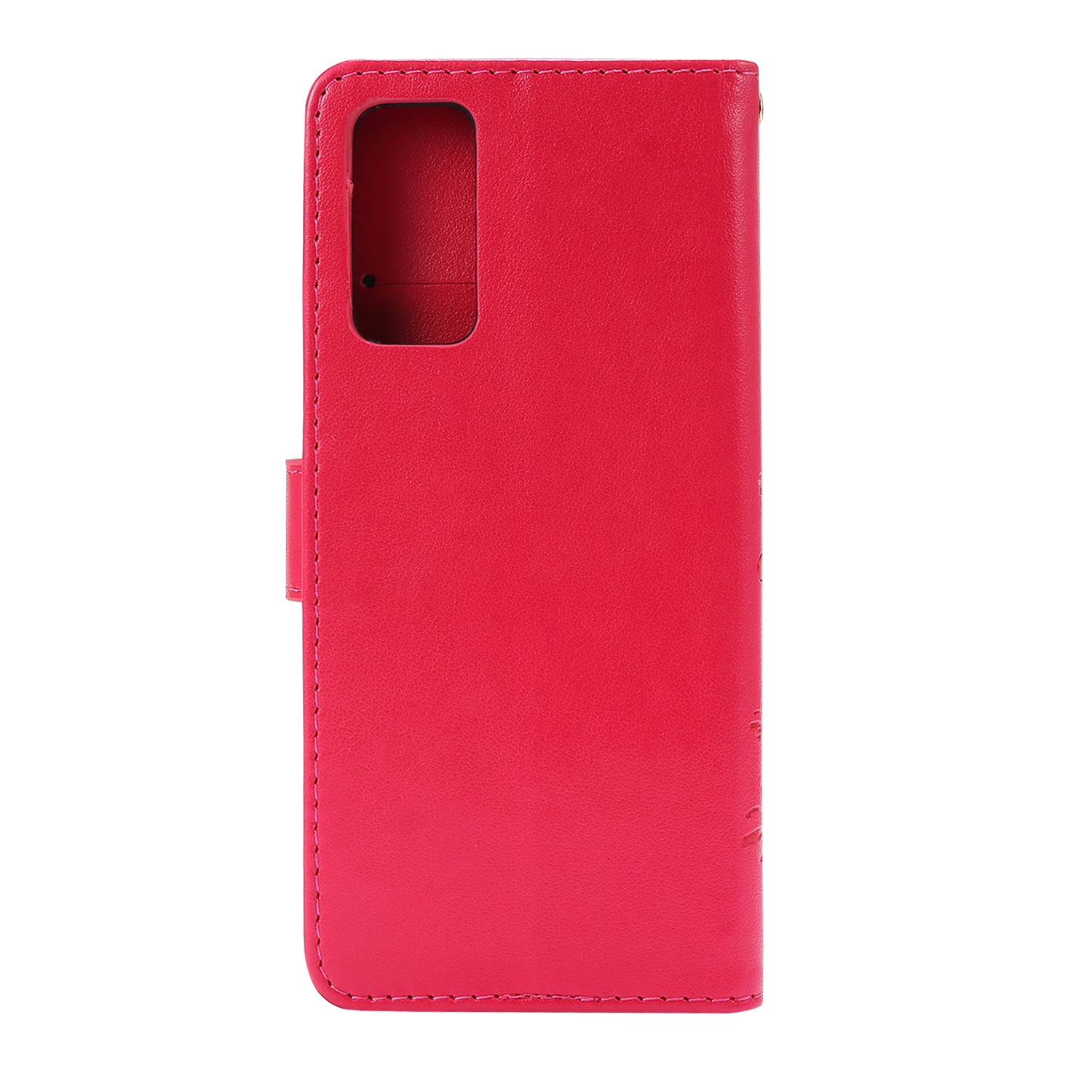 For Samsung Galaxy S20 FE 4G/5G/S20 Lite/S20 FE 2022 Butterfly Flower Imprinting Leather Wallet Case - Red