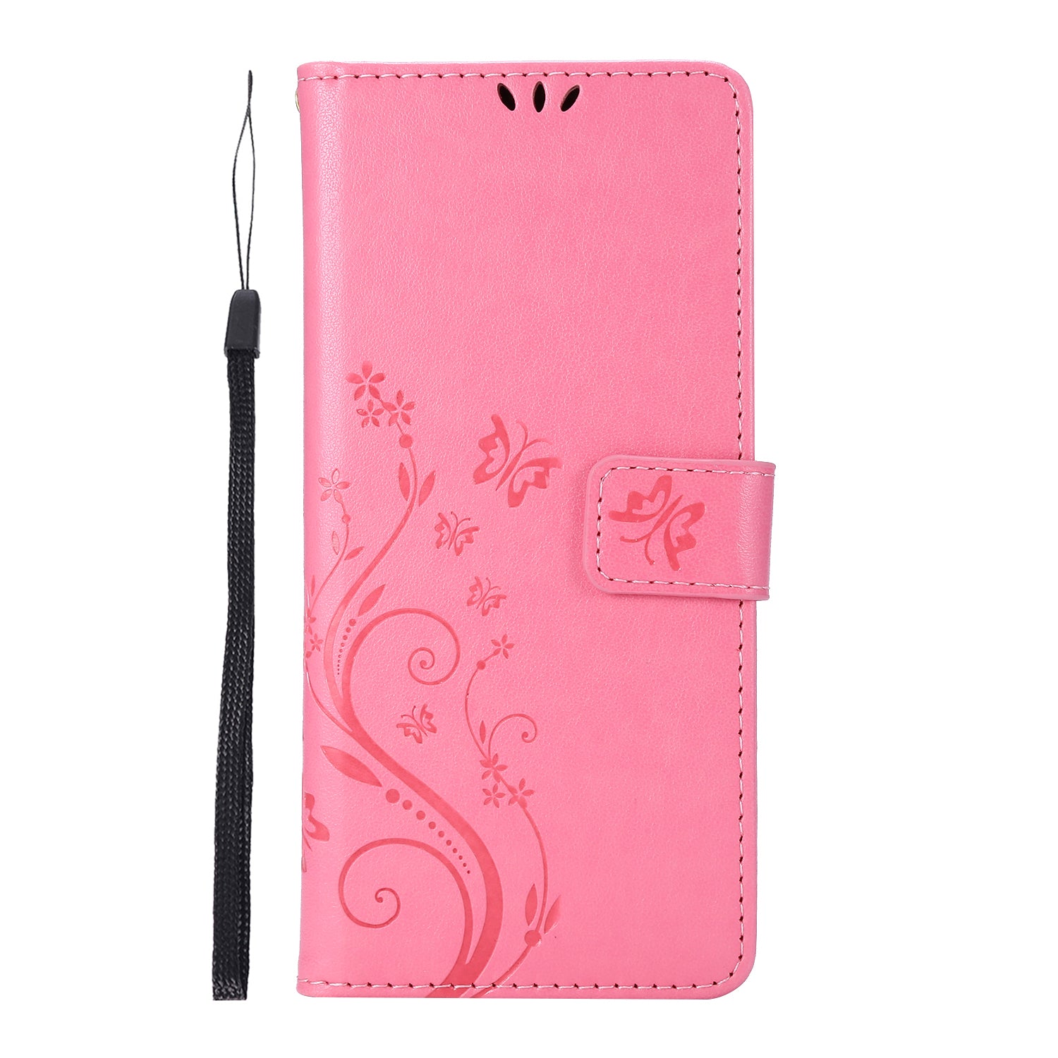 For Samsung Galaxy S20 FE 4G/5G/S20 Lite/S20 FE 2022 Butterfly Flower Imprinting Leather Wallet Case - Pink