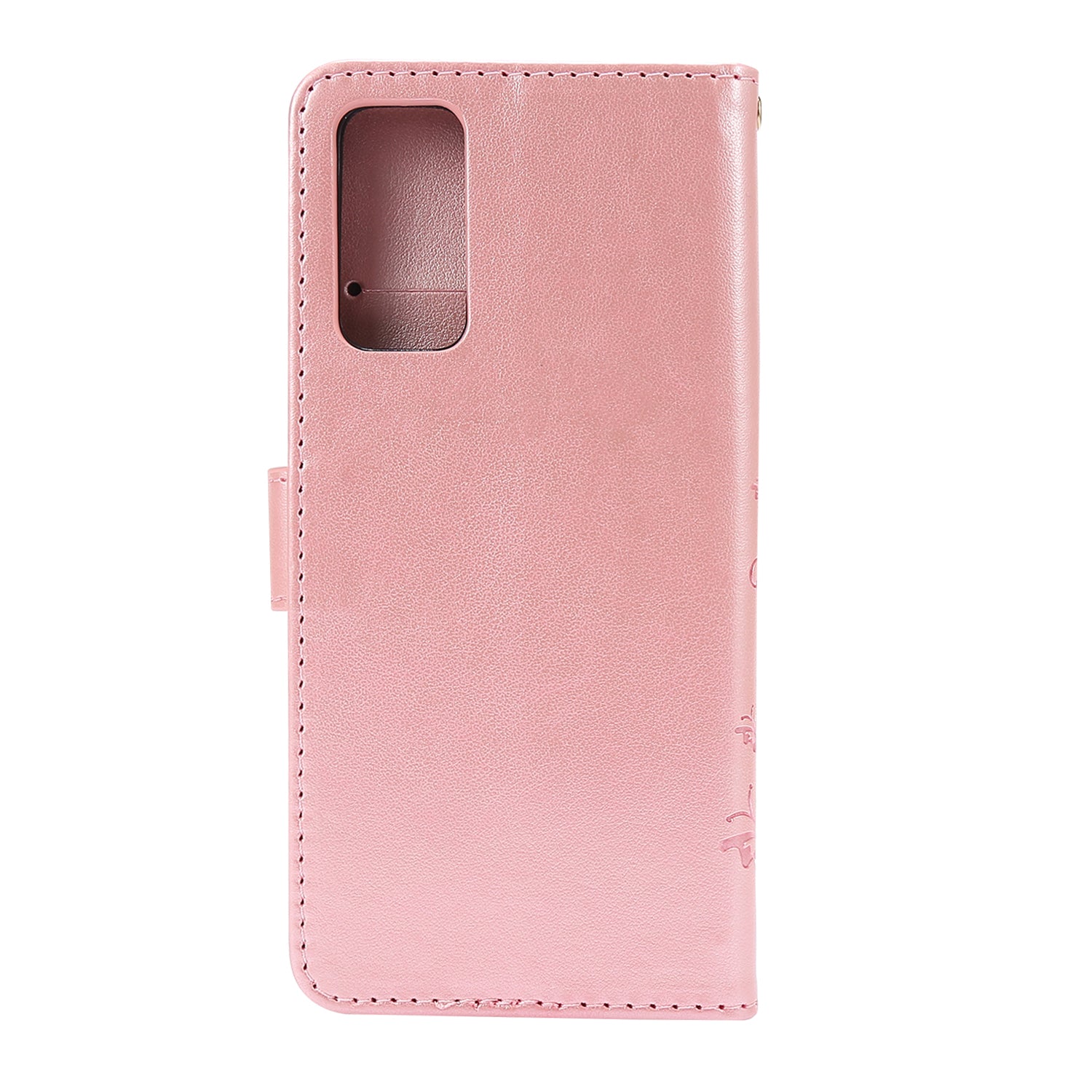 For Samsung Galaxy S20 FE 4G/5G/S20 Lite/S20 FE 2022 Butterfly Flower Imprinting Leather Wallet Case - Rose Gold