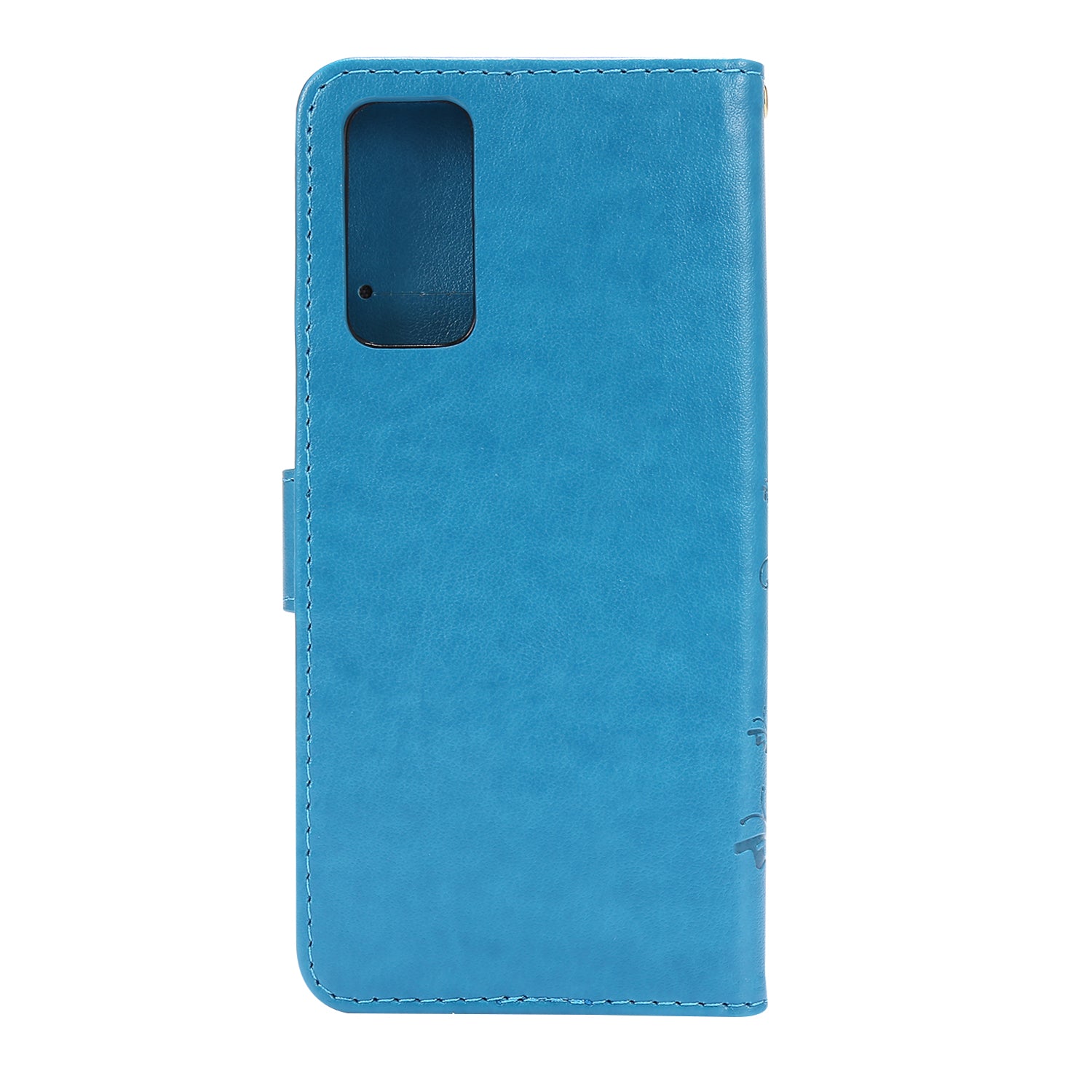 For Samsung Galaxy S20 FE 4G/5G/S20 Lite/S20 FE 2022 Butterfly Flower Imprinting Leather Wallet Case - Blue