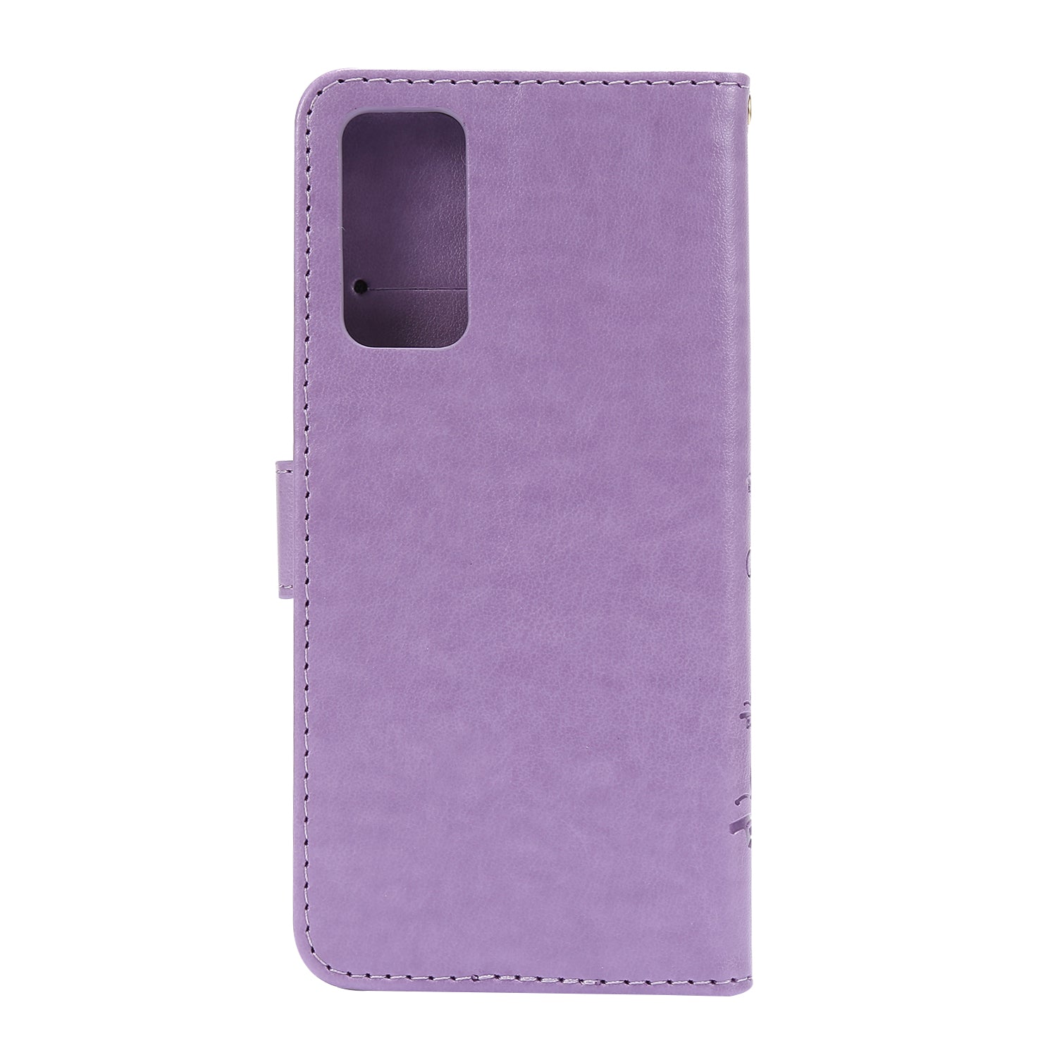 For Samsung Galaxy S20 FE 4G/5G/S20 Lite/S20 FE 2022 Butterfly Flower Imprinting Leather Wallet Case - Light Purple