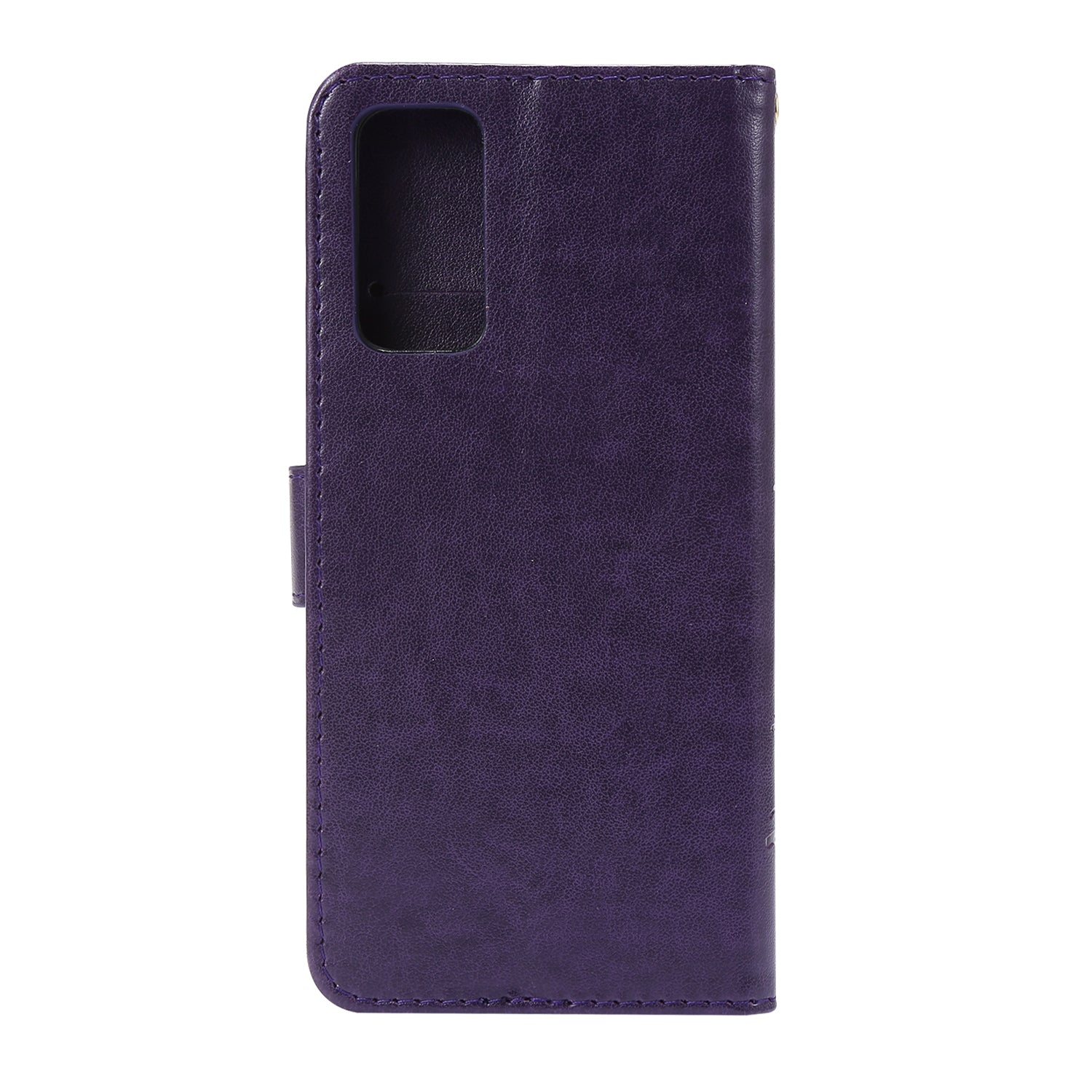 For Samsung Galaxy S20 FE 4G/5G/S20 Lite/S20 FE 2022 Butterfly Flower Imprinting Leather Wallet Case - Dark Purple