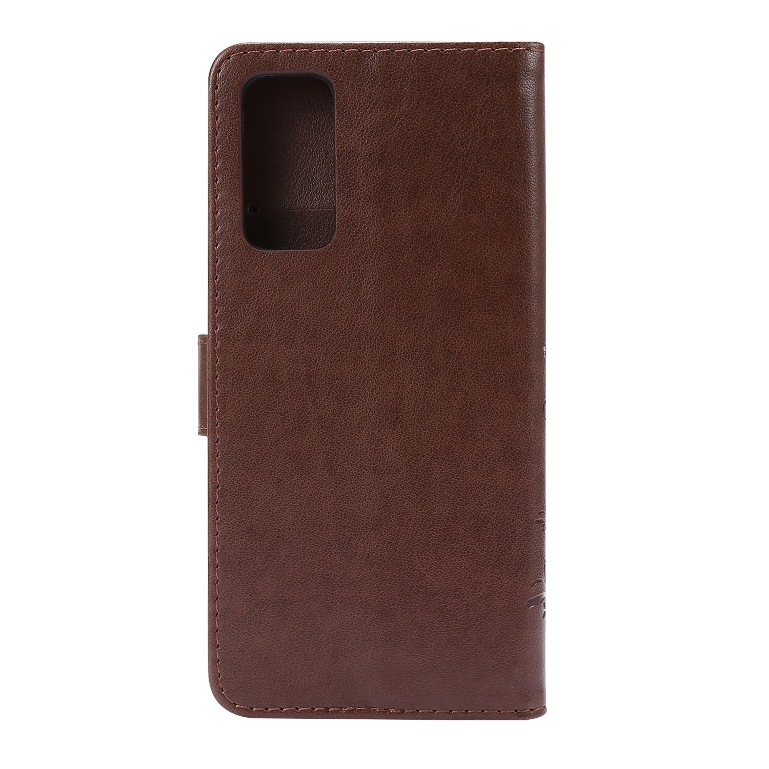 For Samsung Galaxy S20 FE 4G/5G/S20 Lite/S20 FE 2022 Butterfly Flower Imprinting Leather Wallet Case - Brown