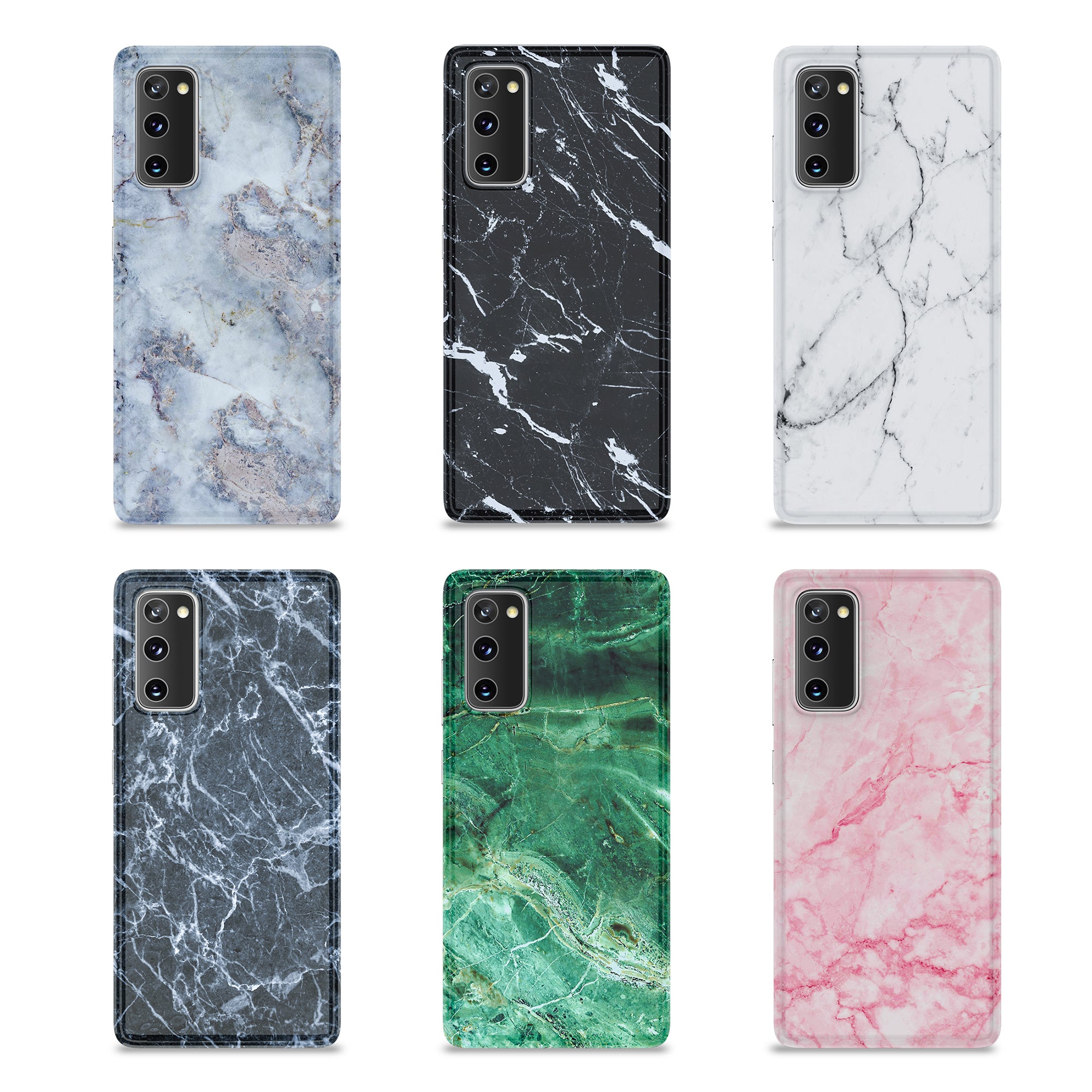 For Samsung Galaxy S20 FE 4G/5G/S20 Lite/S20 FE 2022 MF Glossy Marble Pattern Printing TPU Phone Cover Case - Black