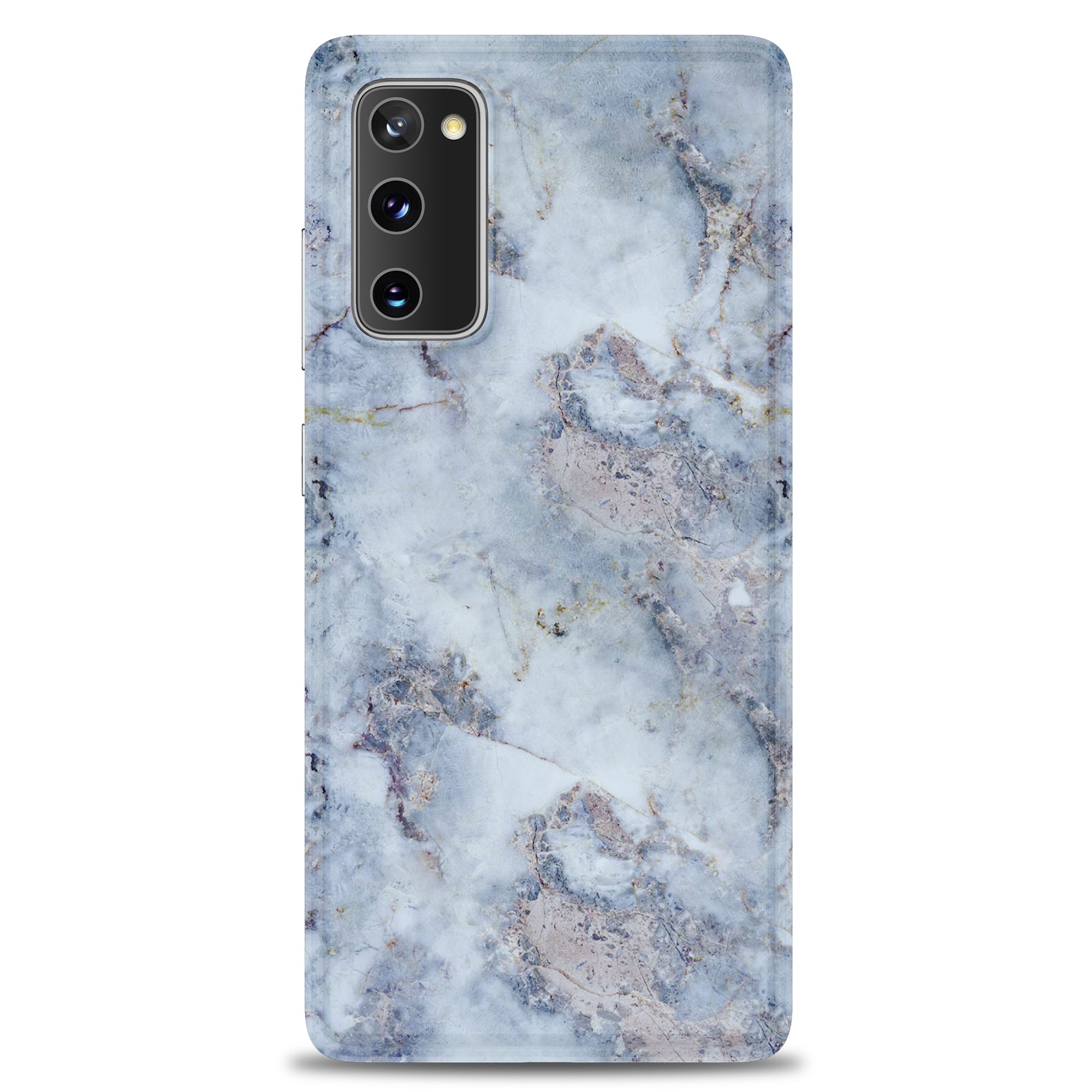 For Samsung Galaxy S20 FE 4G/5G/S20 Lite/S20 FE 2022 MF Glossy Marble Pattern Printing TPU Phone Cover Case - Light Purple