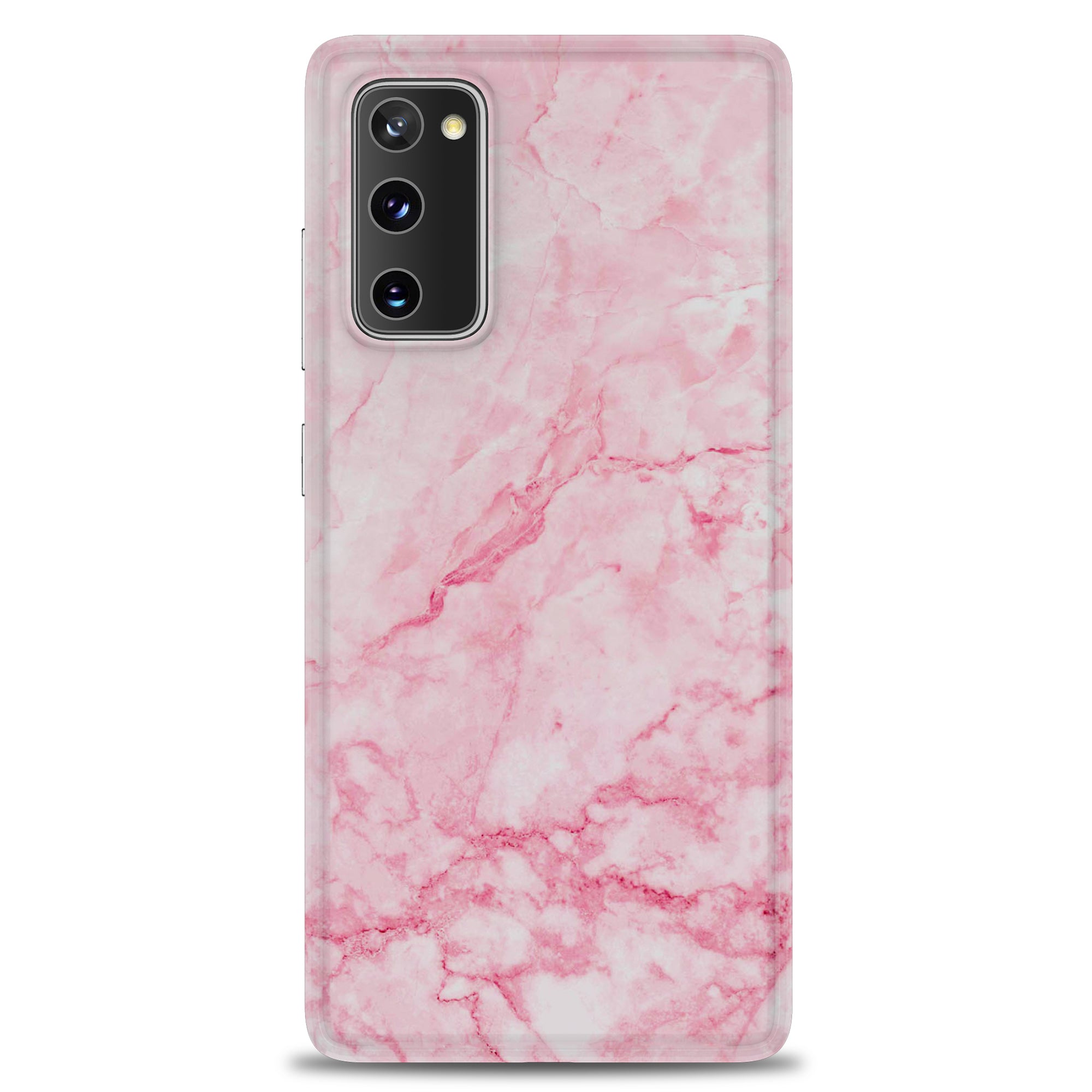 For Samsung Galaxy S20 FE 4G/5G/S20 Lite/S20 FE 2022 MF Glossy Marble Pattern Printing TPU Phone Cover Case - Pink