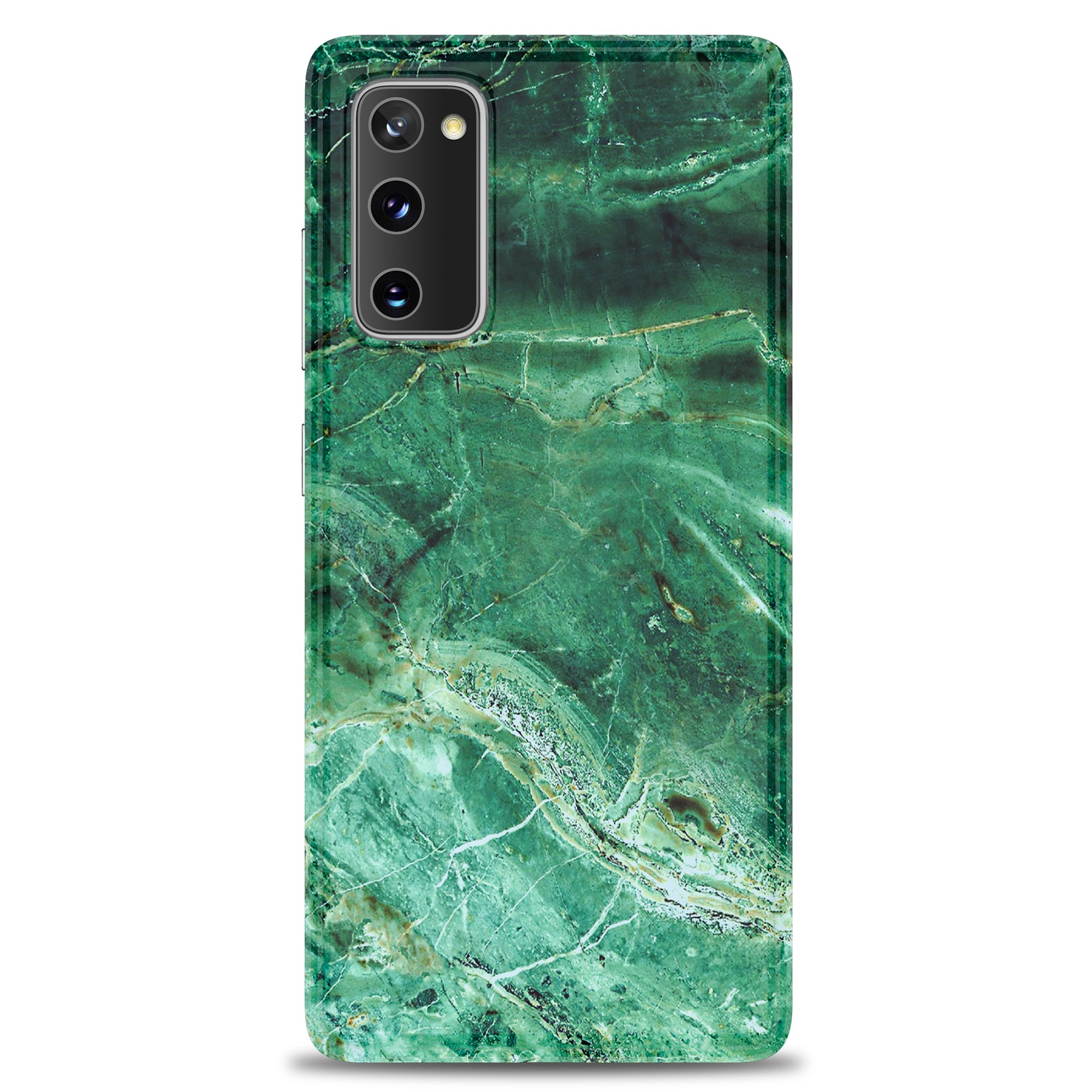 For Samsung Galaxy S20 FE 4G/5G/S20 Lite/S20 FE 2022 MF Glossy Marble Pattern Printing TPU Phone Cover Case - Green