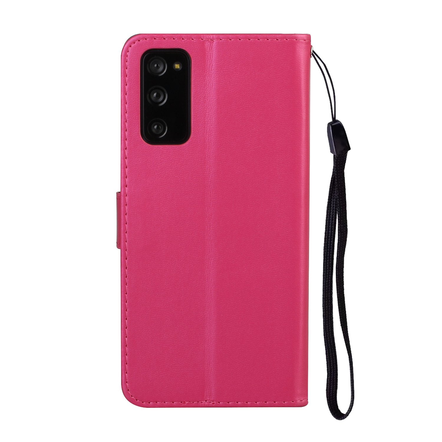 For Samsung Galaxy S20 FE 4G/5G/S20 Lite/S20 FE 2022 Solid Color Style with Card Slots Leather Shell - Rose