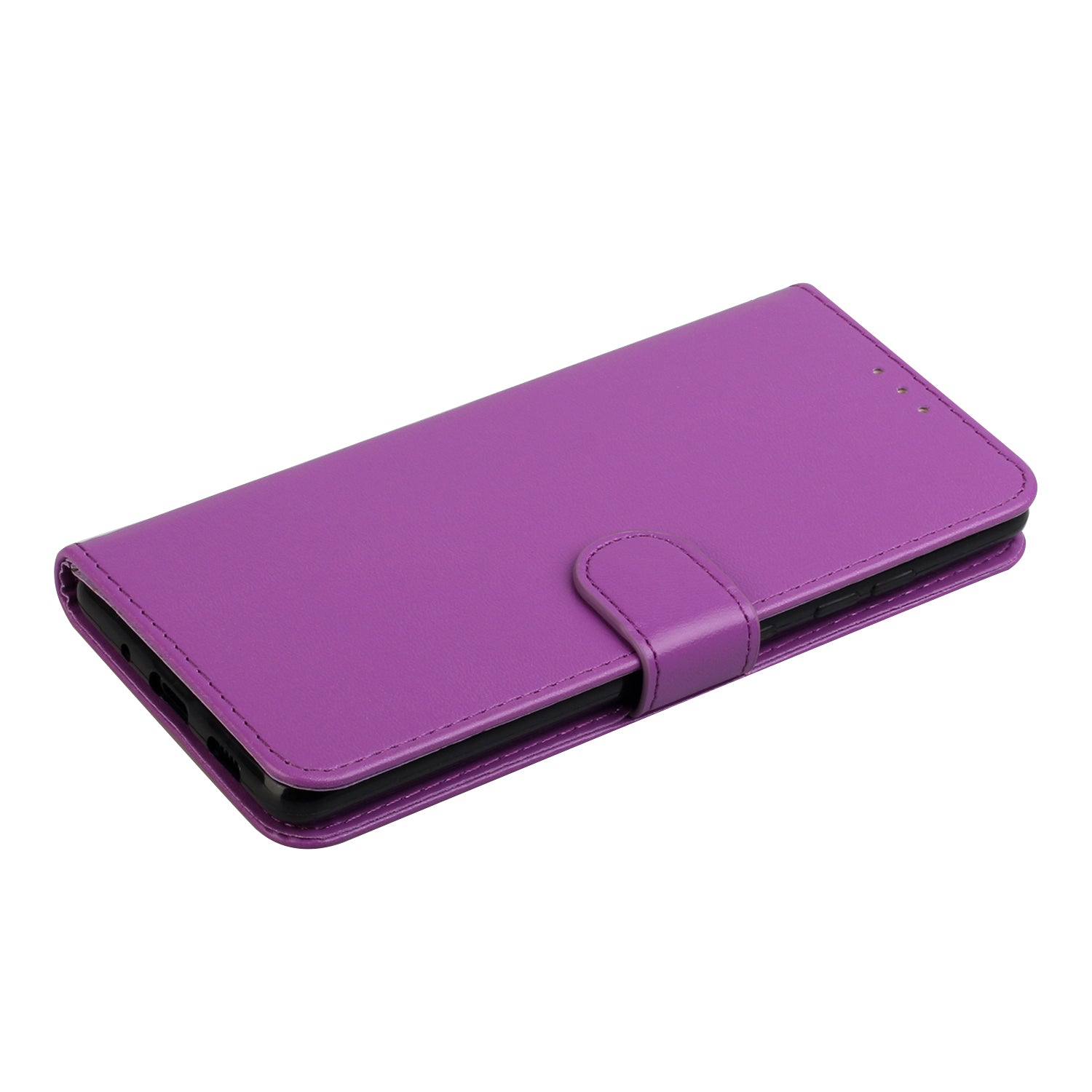 For Samsung Galaxy S20 FE 4G/5G/S20 Lite/S20 FE 2022 Solid Color Style with Card Slots Leather Shell - Purple