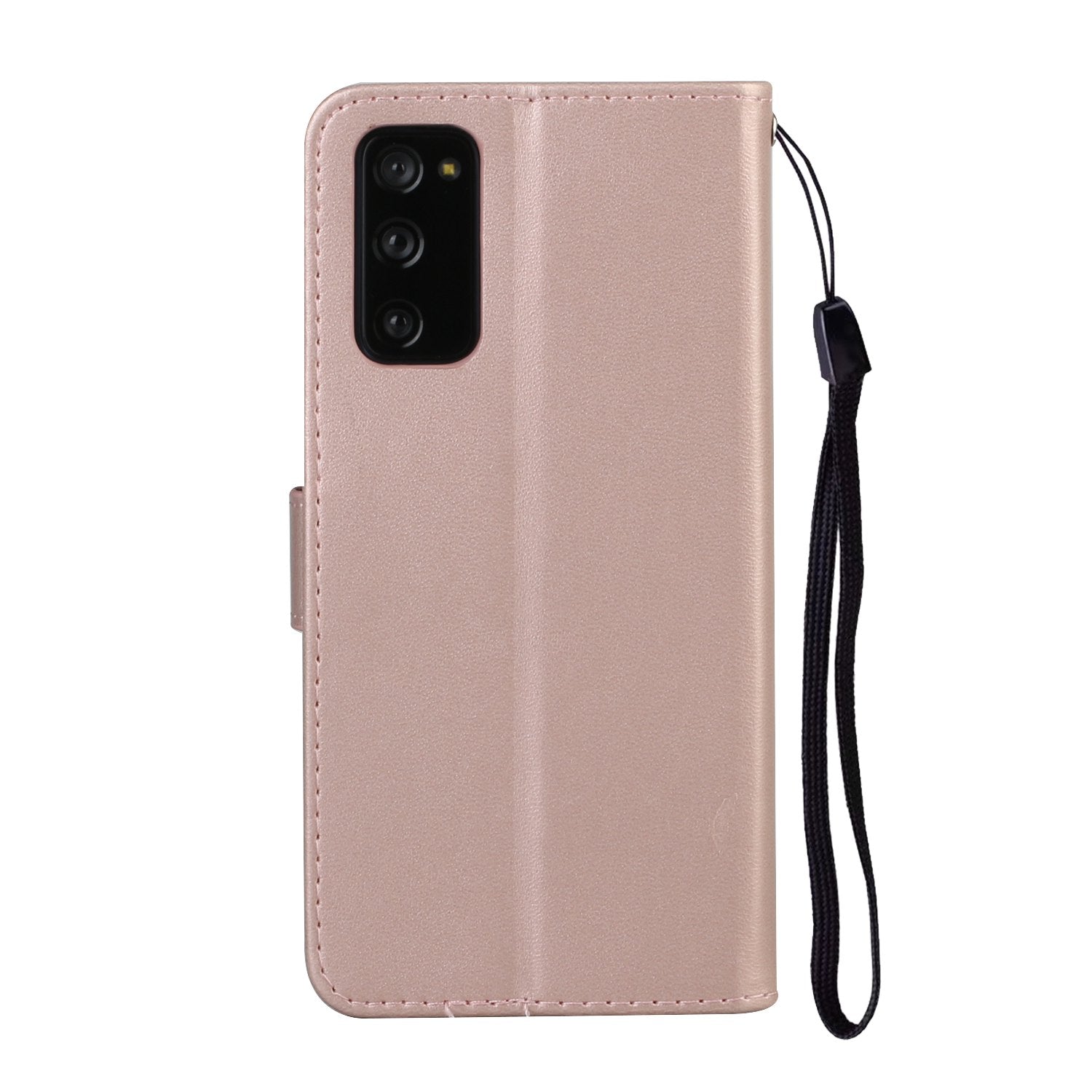 For Samsung Galaxy S20 FE 4G/5G/S20 Lite/S20 FE 2022 Solid Color Style with Card Slots Leather Shell - Rose Gold