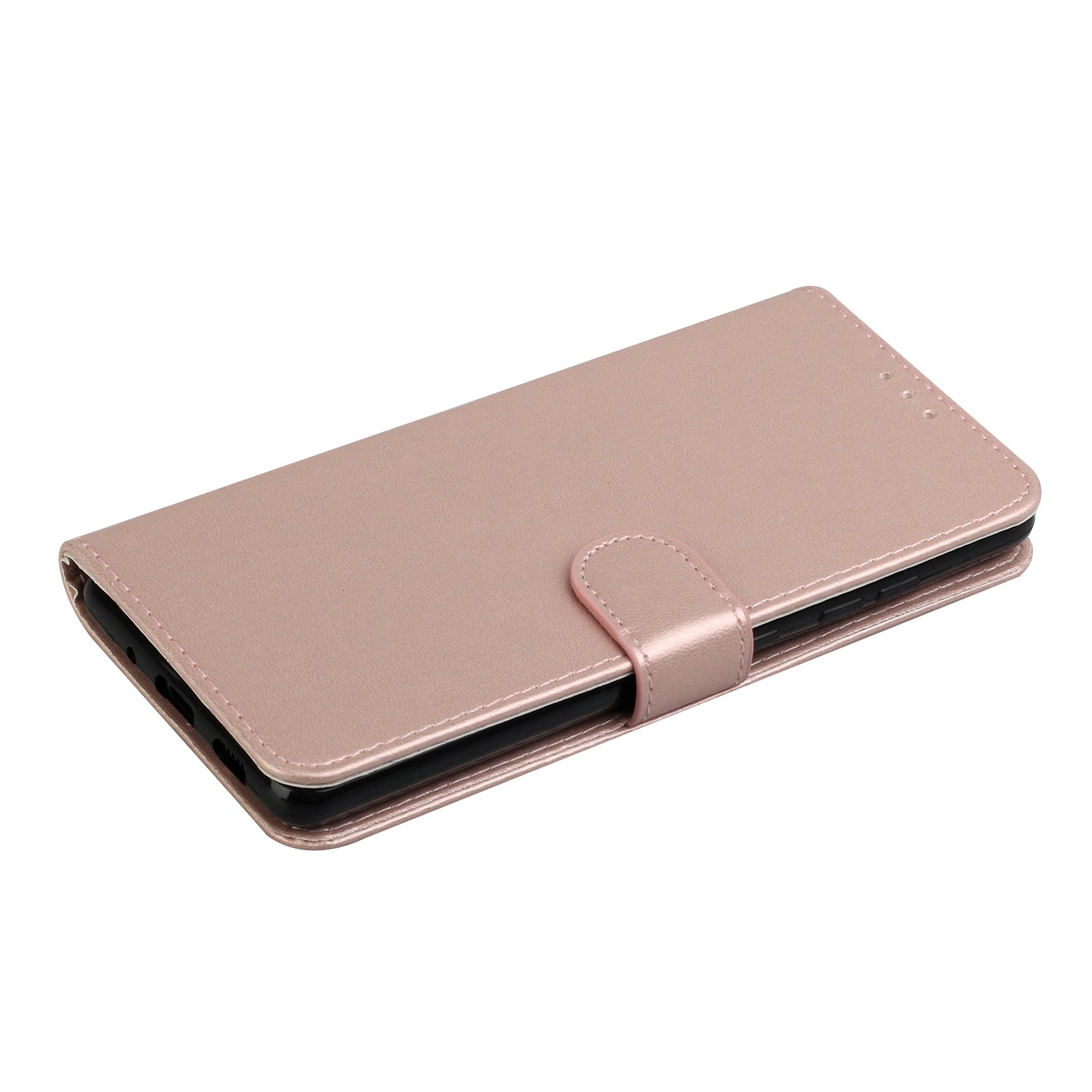 For Samsung Galaxy S20 FE 4G/5G/S20 Lite/S20 FE 2022 Solid Color Style with Card Slots Leather Shell - Rose Gold