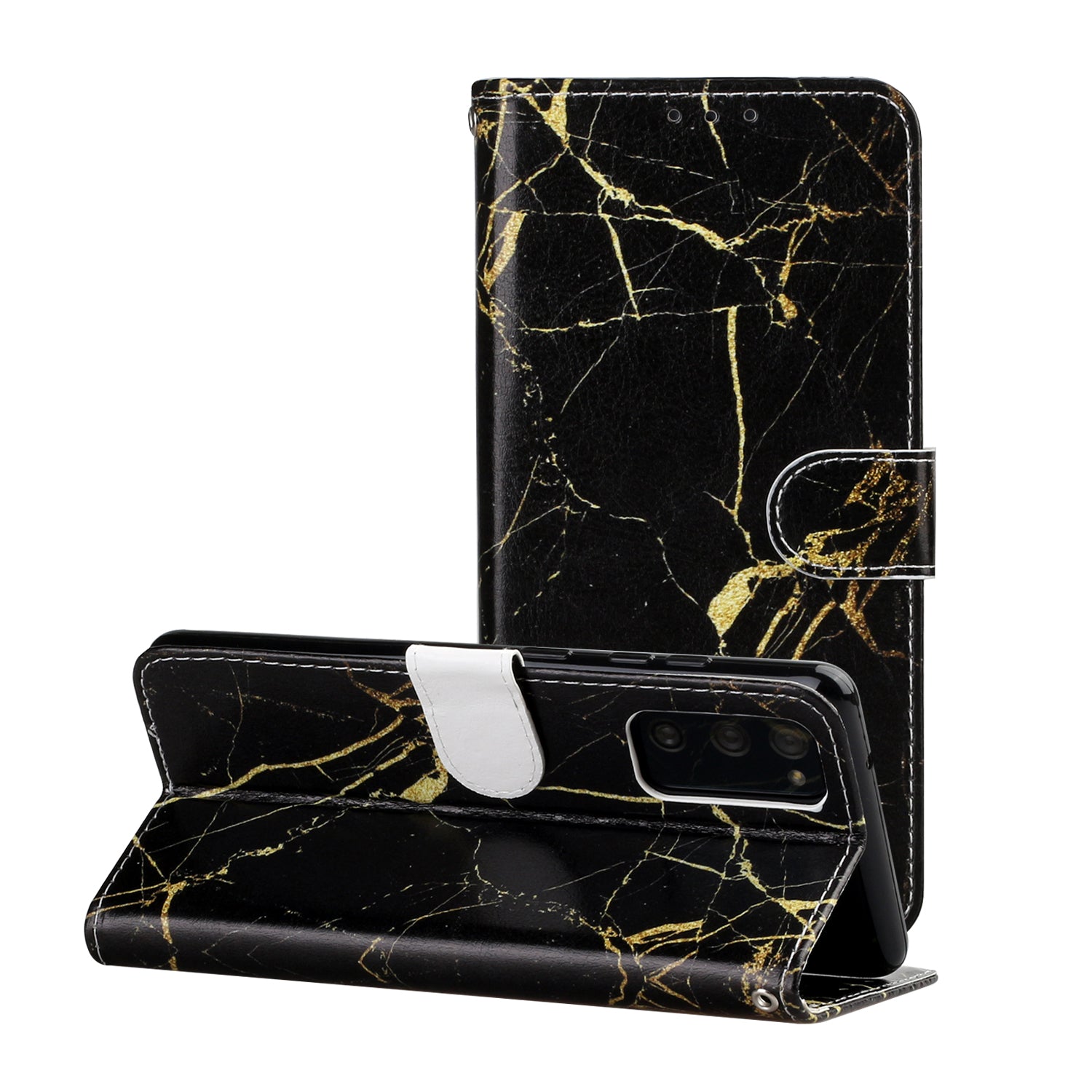 For Samsung Galaxy S20 FE 4G/5G/S20 Lite/S20 FE 2022 Pattern Printing Wallet Leather Protector Cover - Marbling Texture