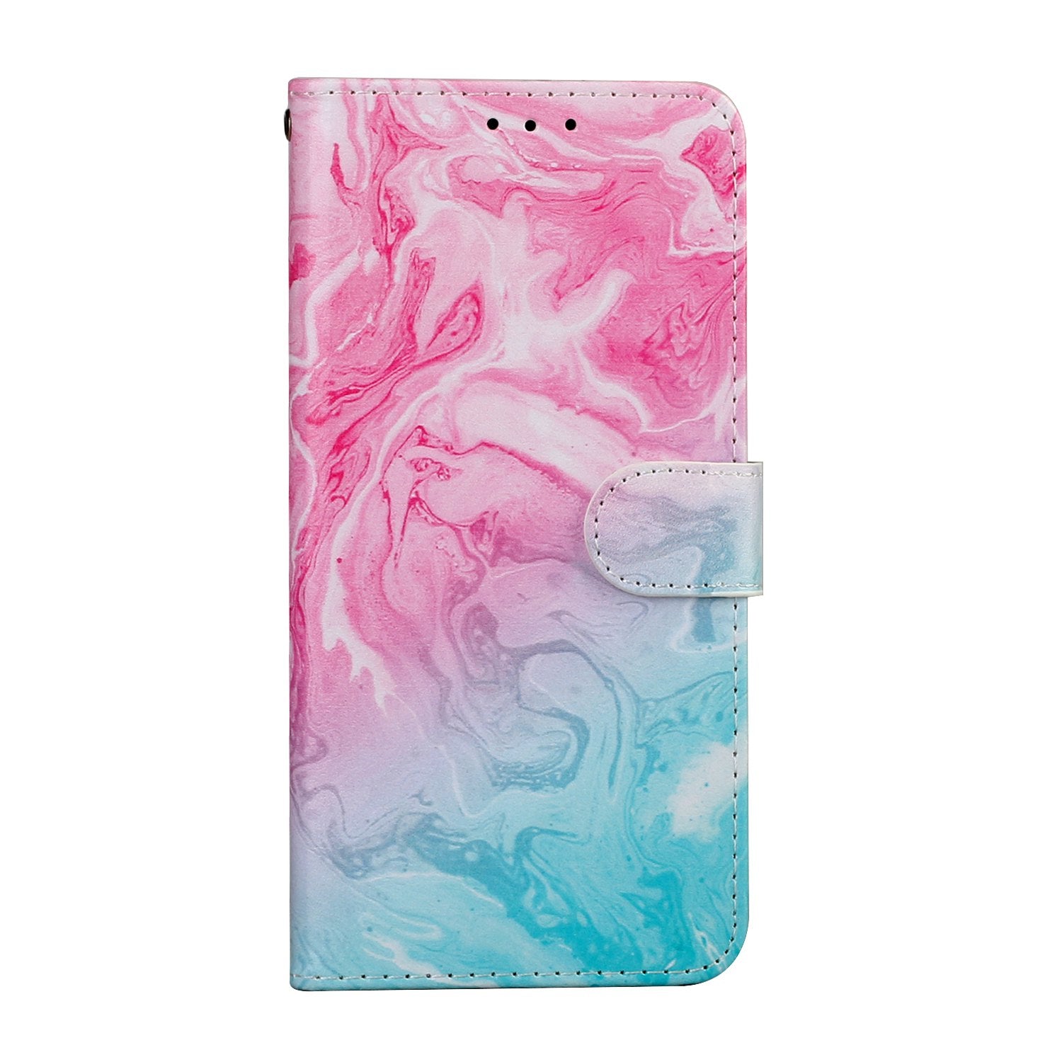 For Samsung Galaxy S20 FE 4G/5G/S20 Lite/S20 FE 2022 Pattern Printing Wallet Leather Protector Cover - Pink/Blue